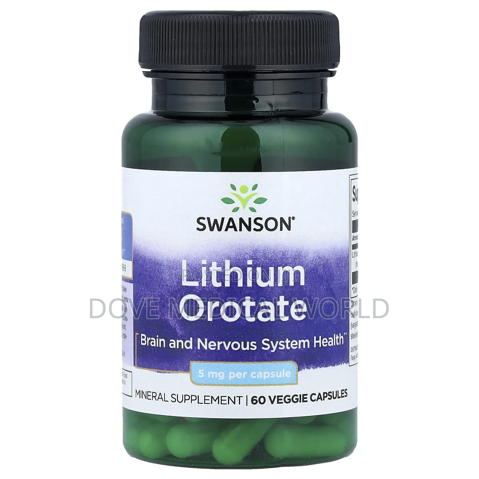 Lithium Orotate, 5 Mg, 60 Veggie Capsules