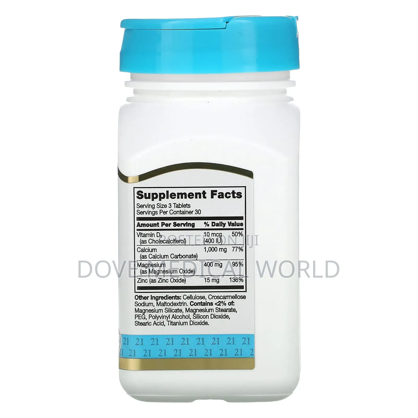 Calcium Magnesium Zinc + D3, 90 Tablets