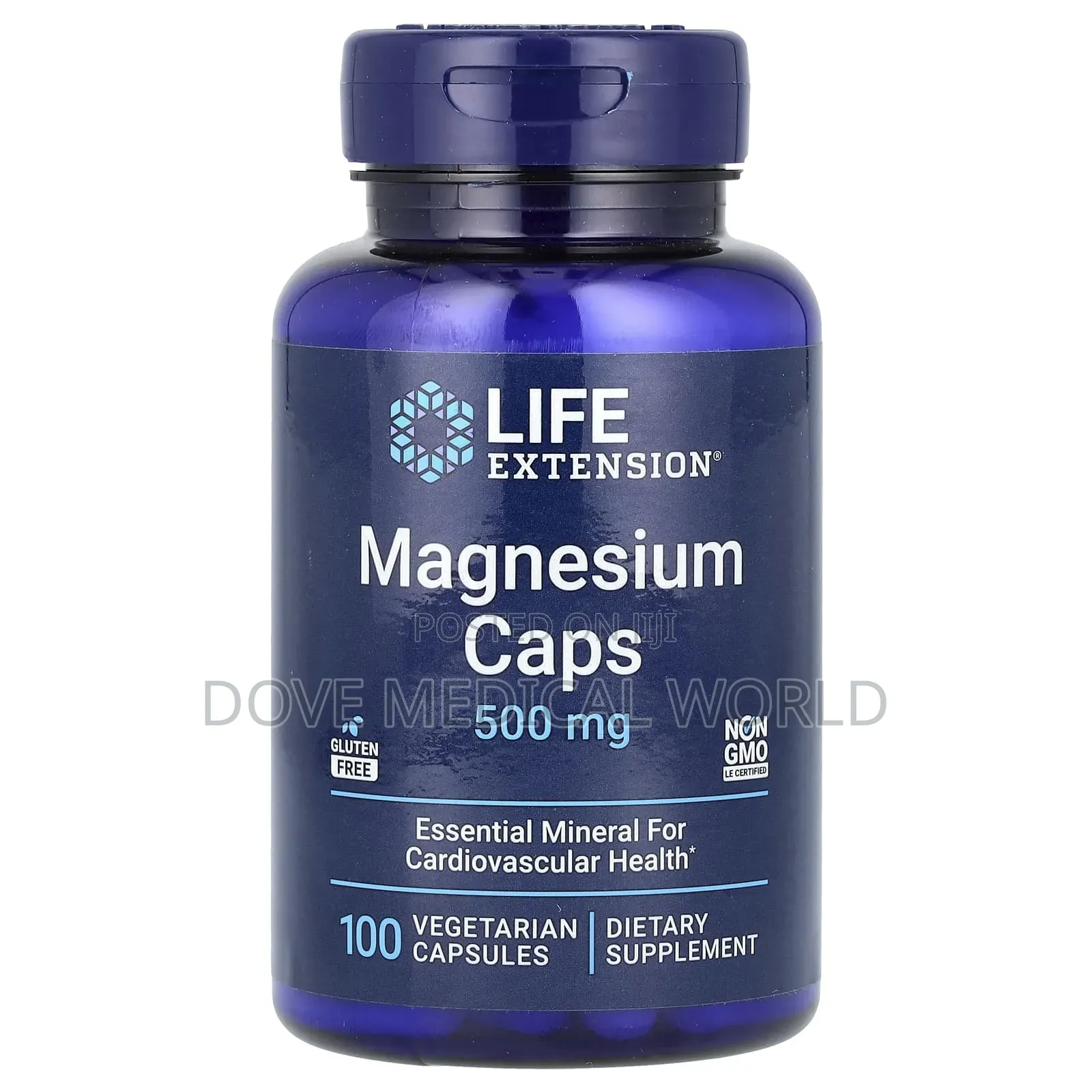 Magnesium Caps, 500 Mg, 100 Vegetarian Capsules
