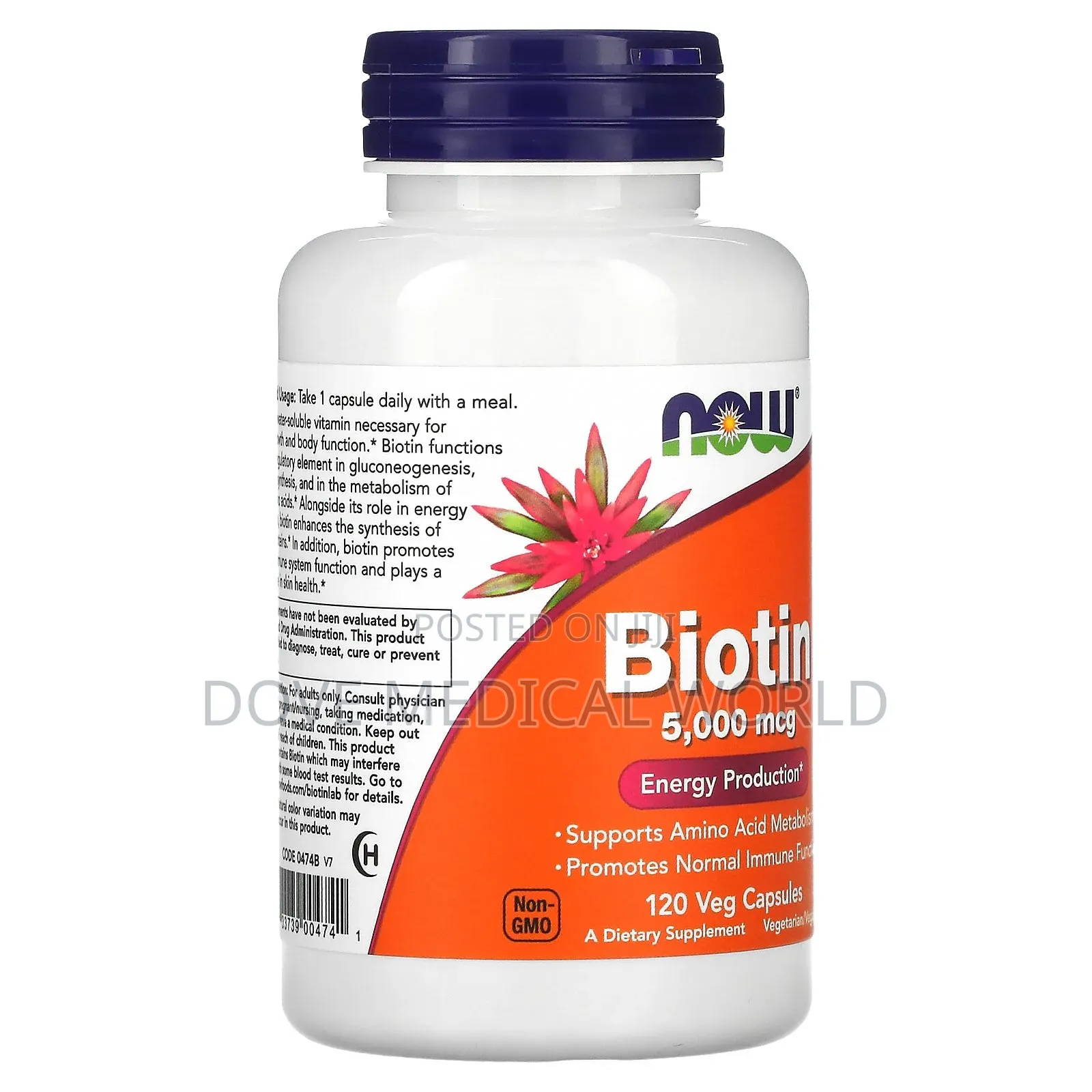 Biotin, 5,000 McG, 120 Veg Capsules