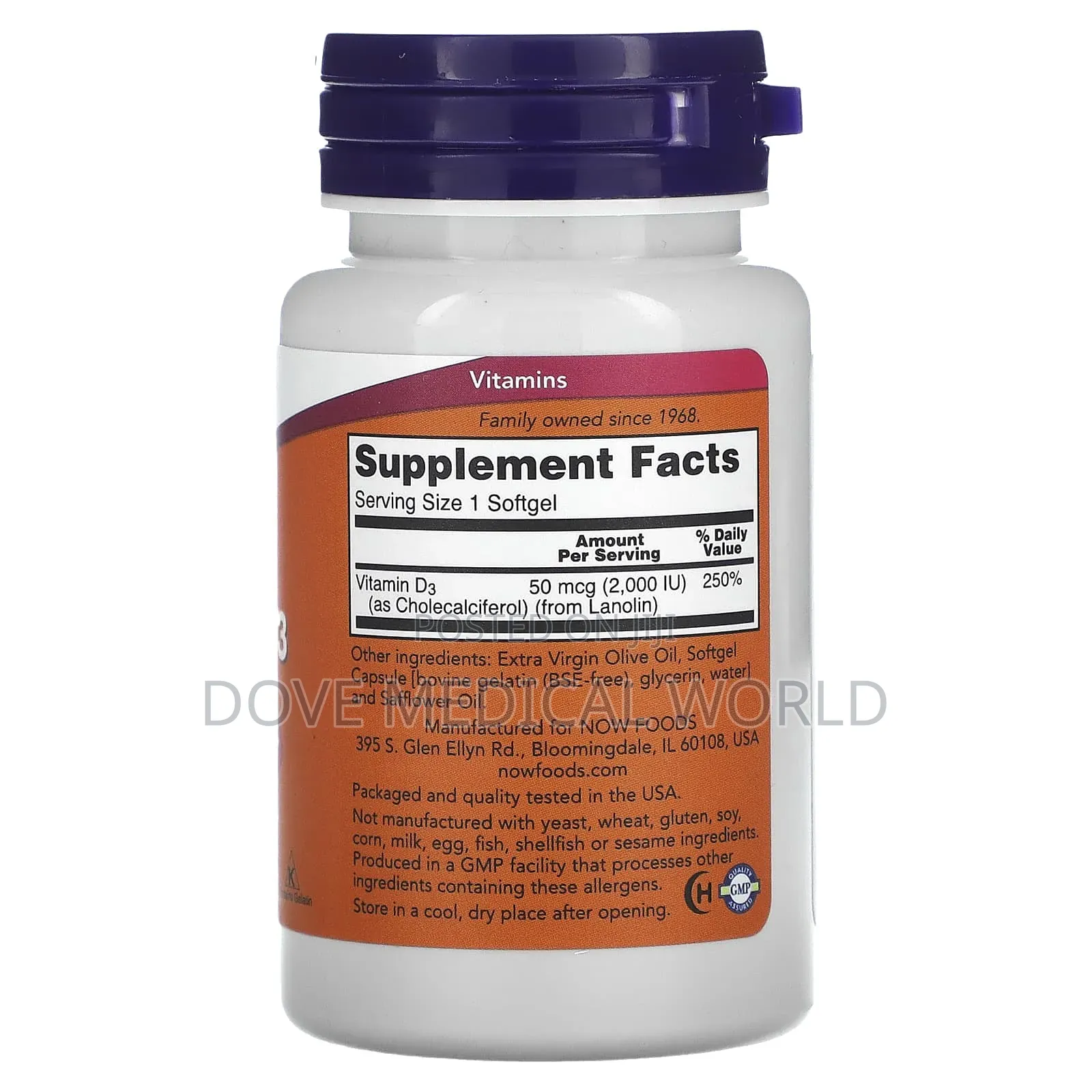 Vitamin D-3, High Potency, 2,000 Iu, 120 Softgels