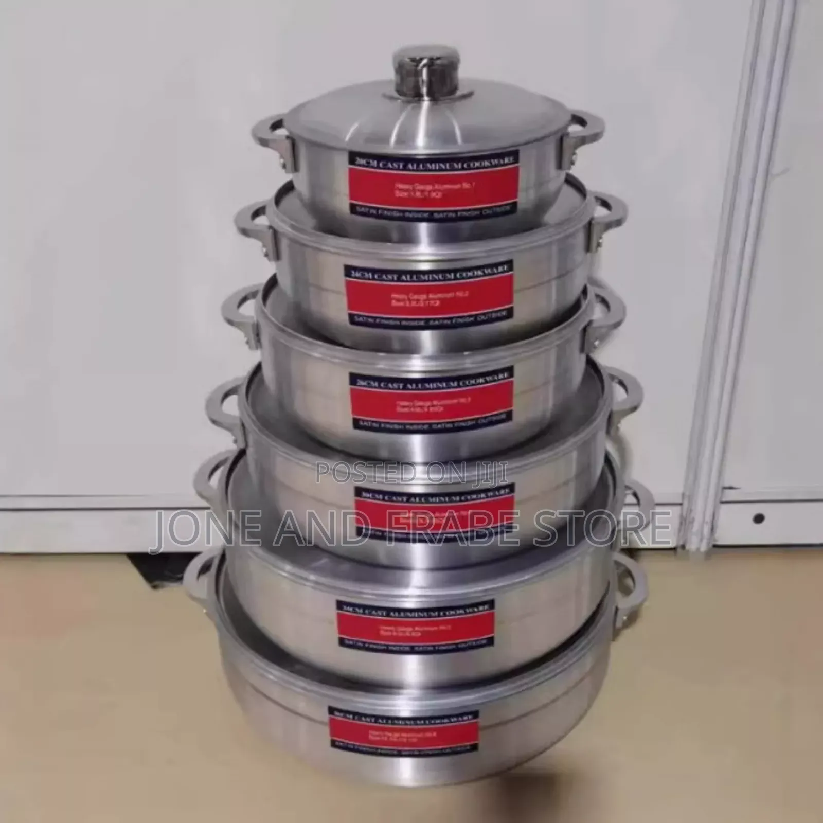 12pcs Aluminium Cookware Pot Sets -7.2kg