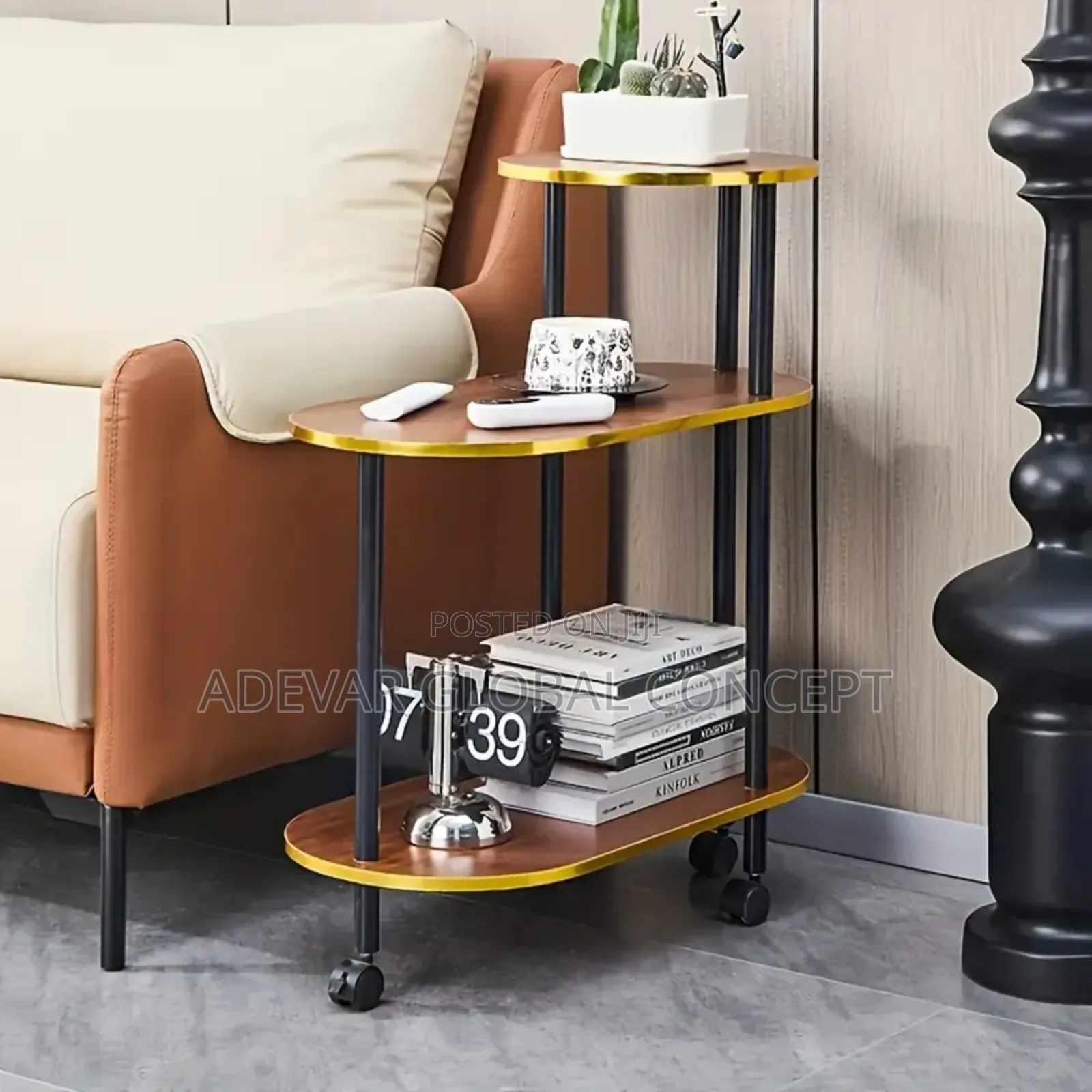 3-Tier Corner Side Table Sofa Coffee Table for Living Room Etc