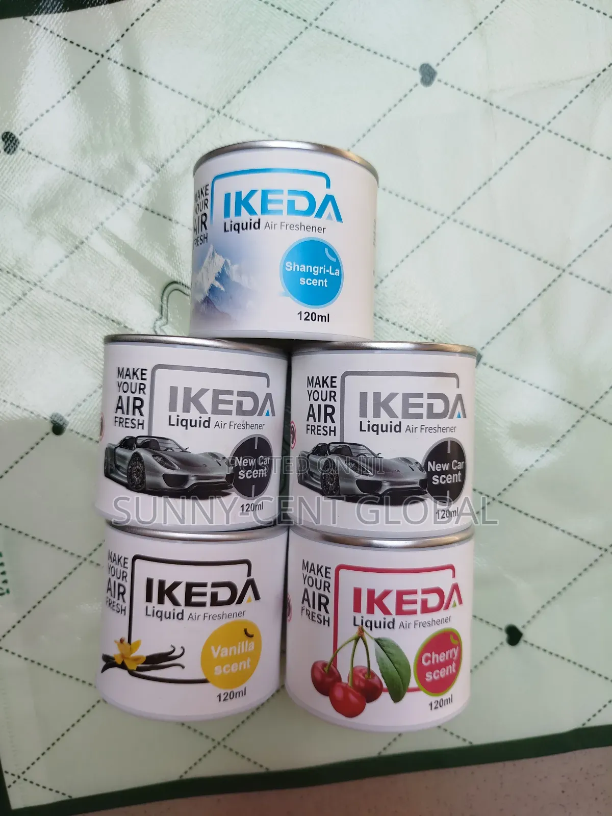 Ikeda Air Freshener, Shangri-la,New Car, Vanilla And Cherry 120ml.
