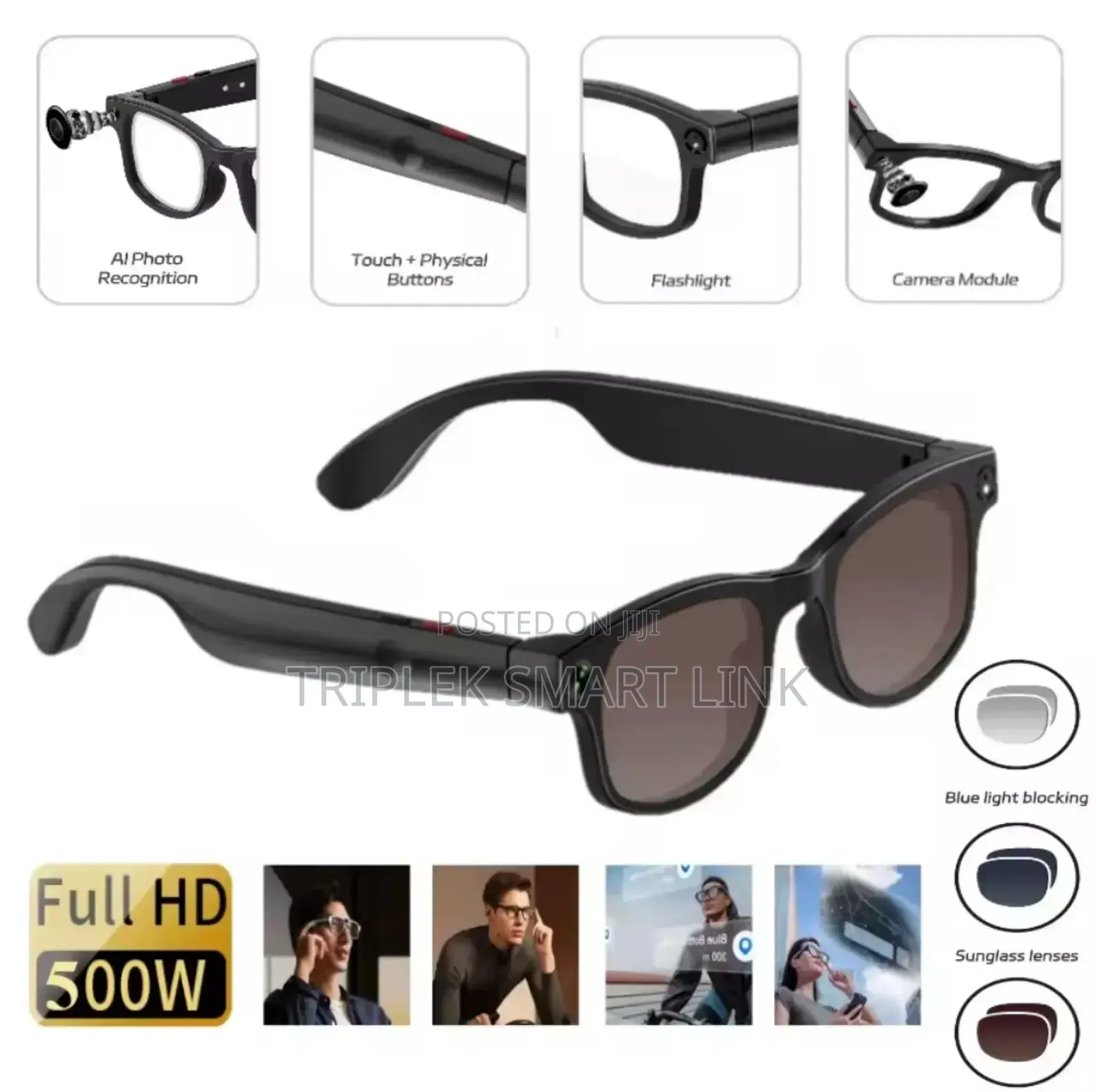 Ai G1 Smart Eyeglass Wifi Music Photography + 3 Extra Lens. Wholesale
