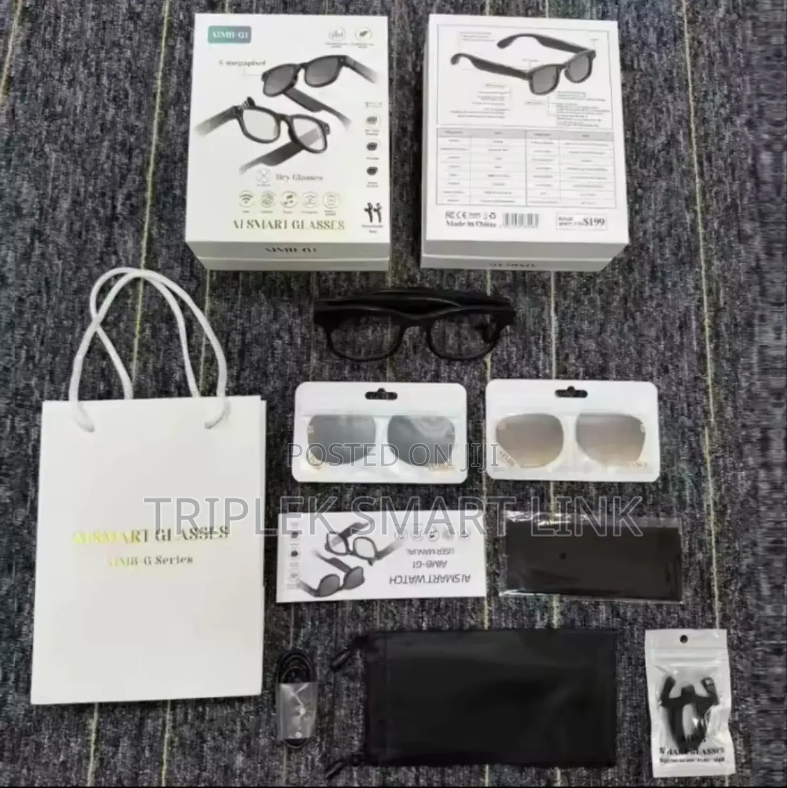 Ai G1 Smart Eyeglass Wifi Music Photography + 3 Extra Lens. Wholesale