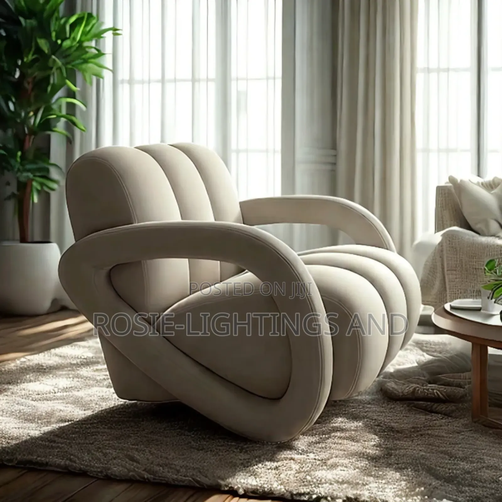 Modern Single Fabric Lazy Sofa Chair