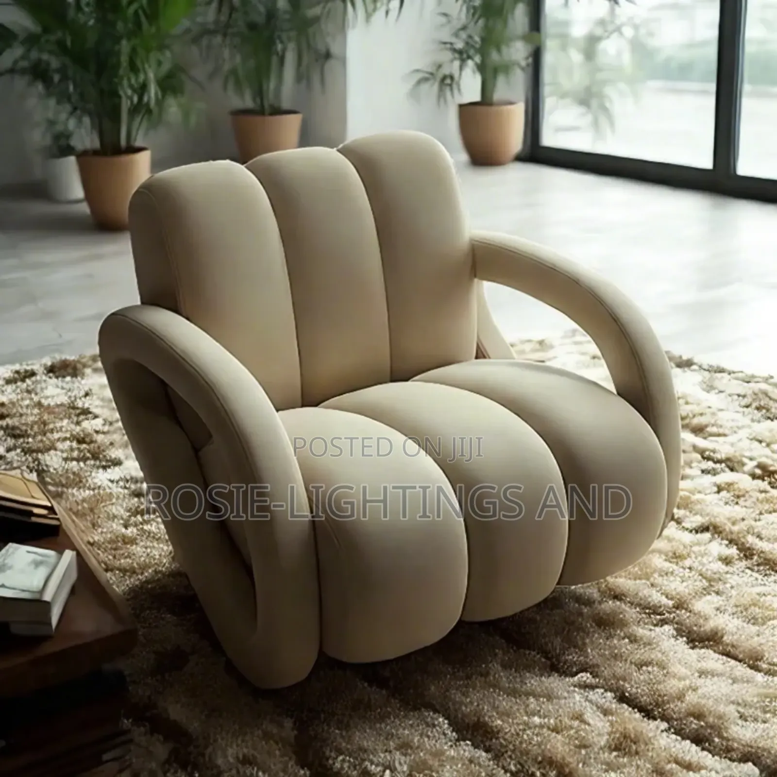 Modern Single Fabric Lazy Sofa Chair