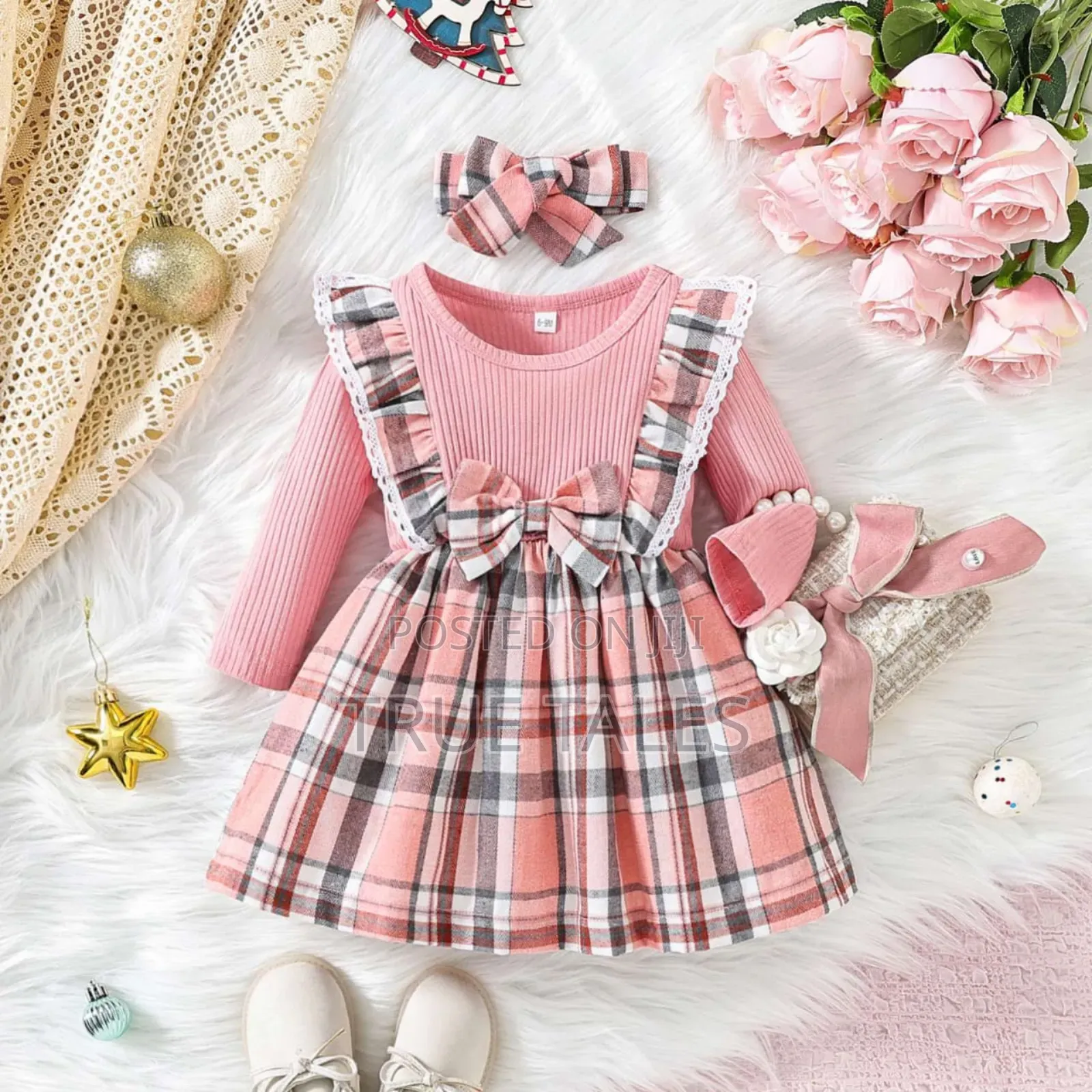 Baby Girls Dress With Hair Bow