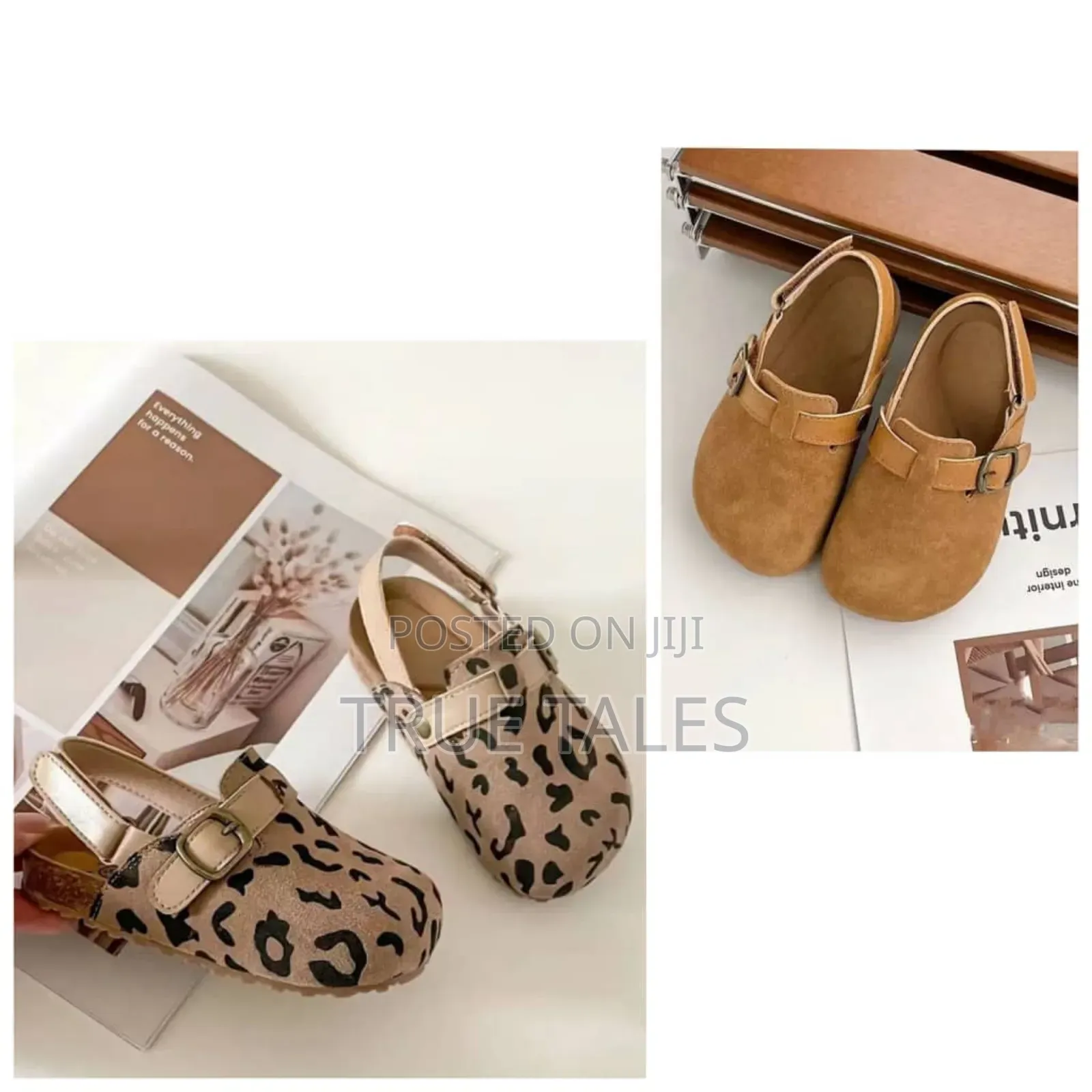Unisex Boy's And Girls Suede Clog Sandals