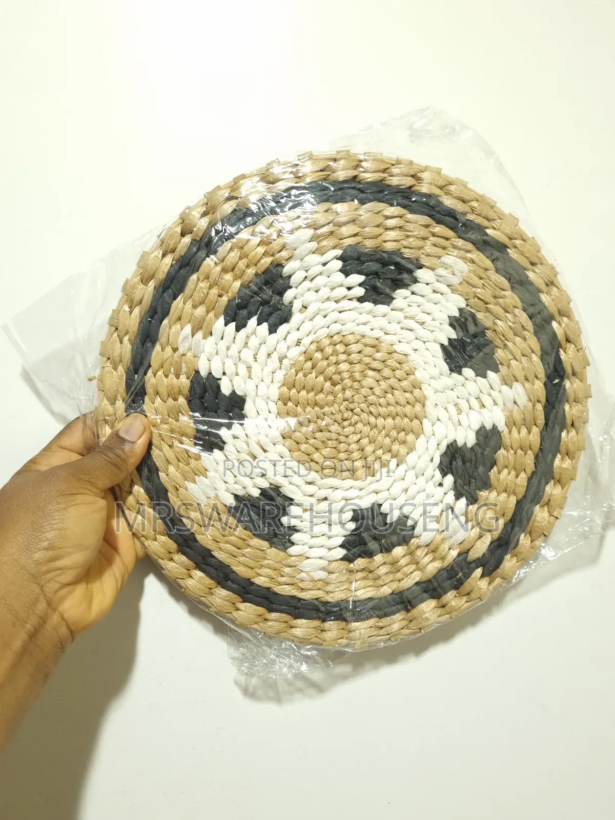 Set of 3 Decorative Bulrush Woven Basket Wall Decor 30cm×11.8inch