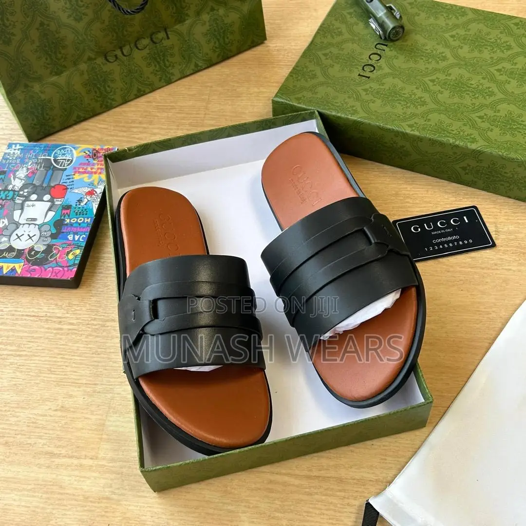 Gucci & Other Collection Leather Slipers 40-46 For Men