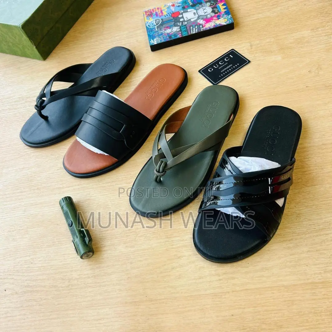 Gucci & Other Collection Leather Slipers 40-46 For Men