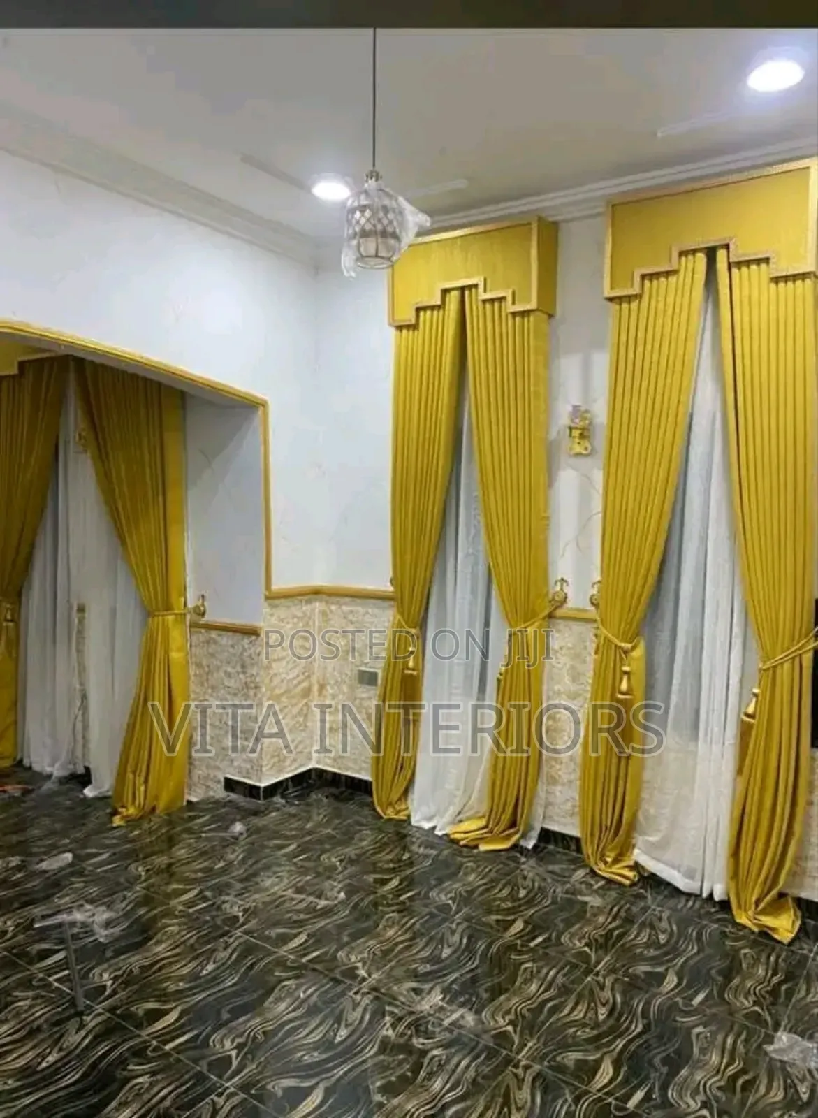 Quality Gold Color Curtains