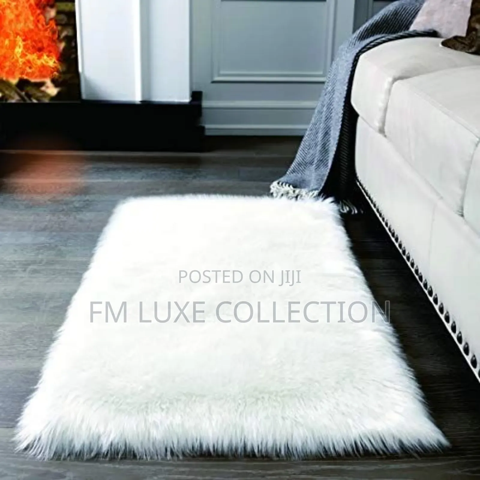 Luxury Fur Center Rug