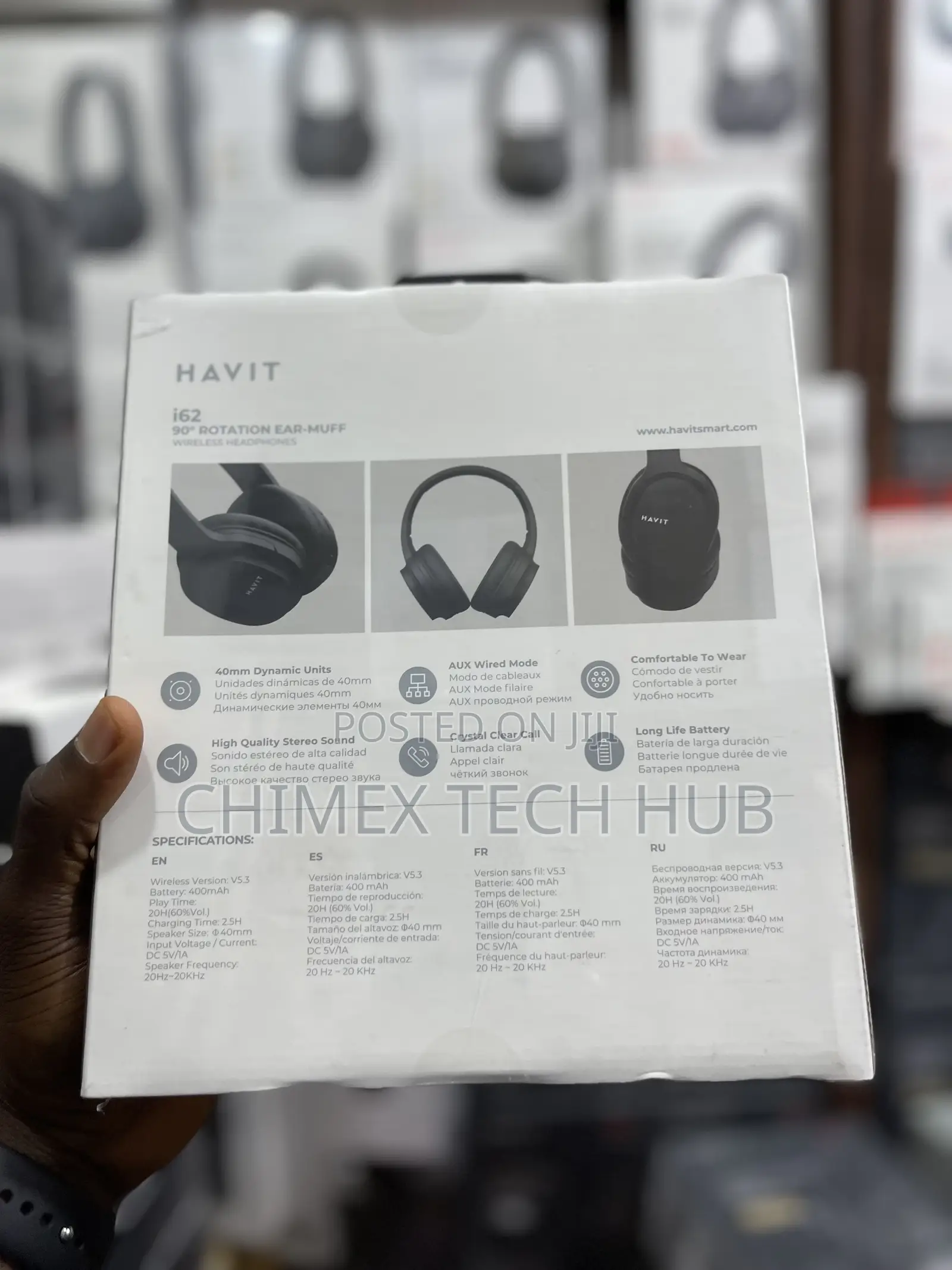 Havit I62 90° Rotation Ear-Muff Wireless Headphones