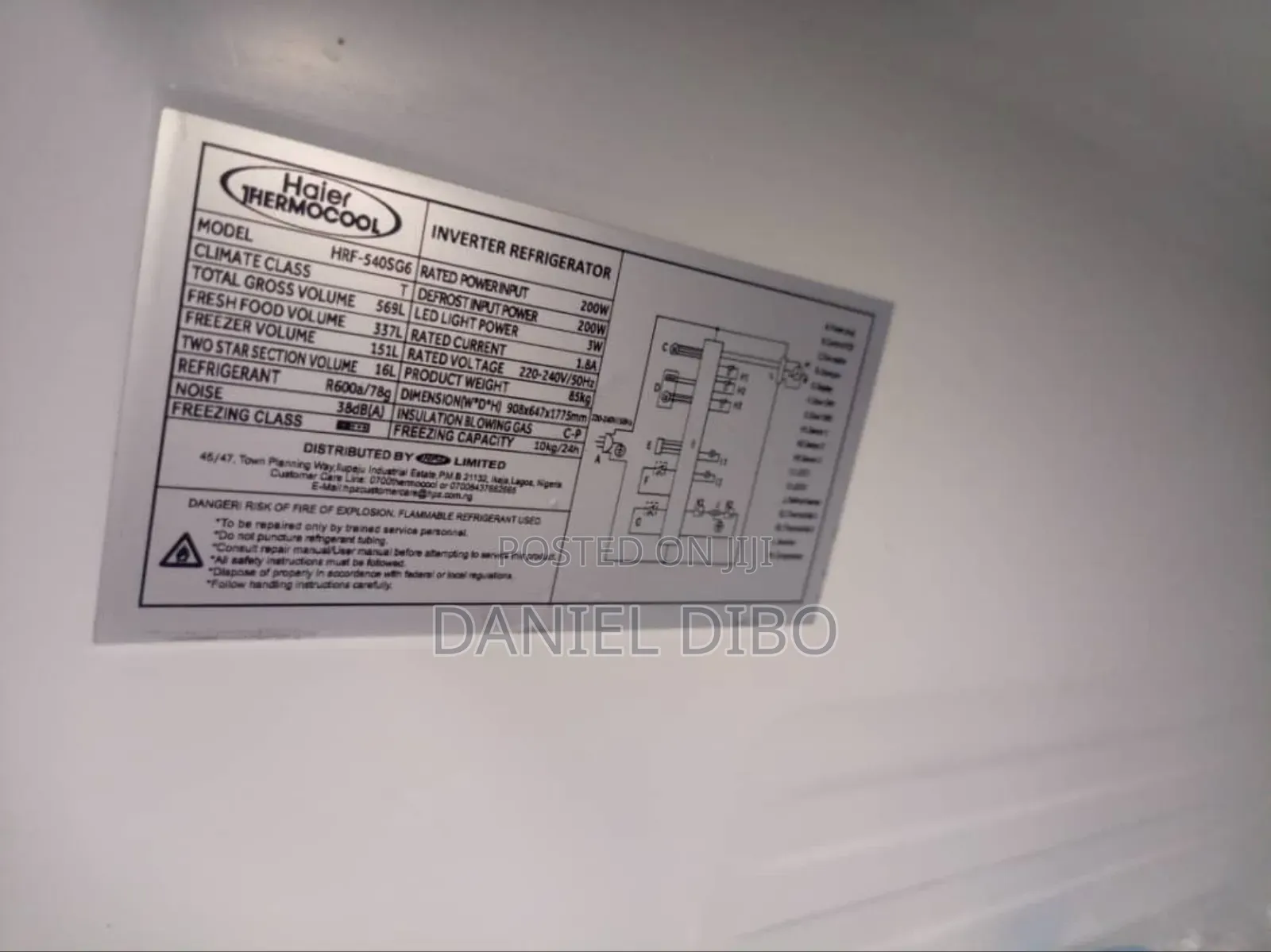 Thermocool Inverter Fridge 540litres