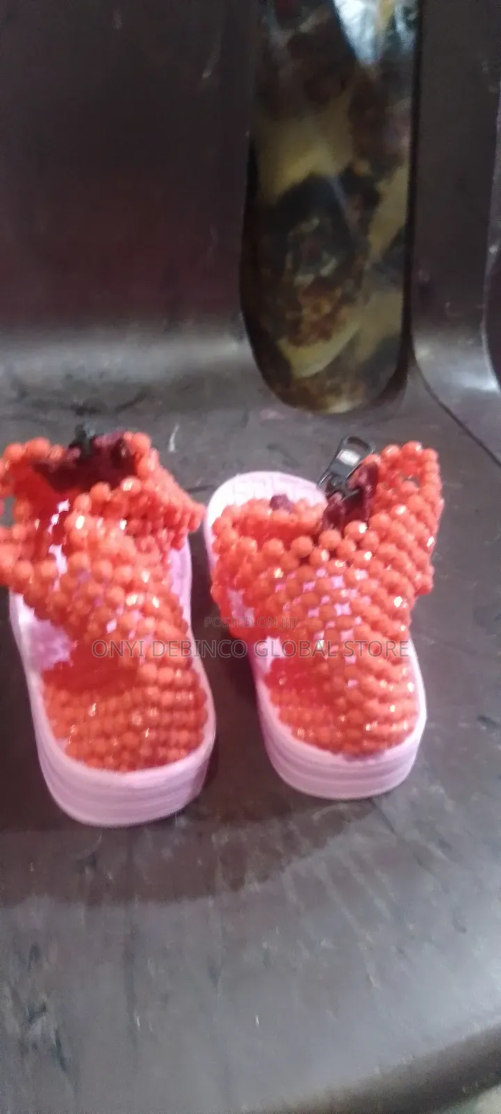 Luxurious Kids Hand Made Bead Shoe for Cultural Daytraditional Wedding