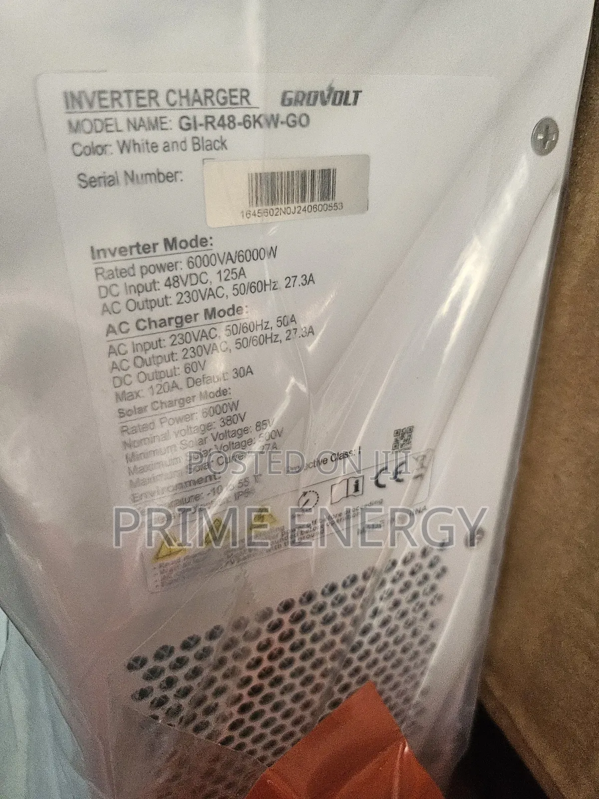 Grovolt Ragnar6 6kva Hybrid Inverter 48v