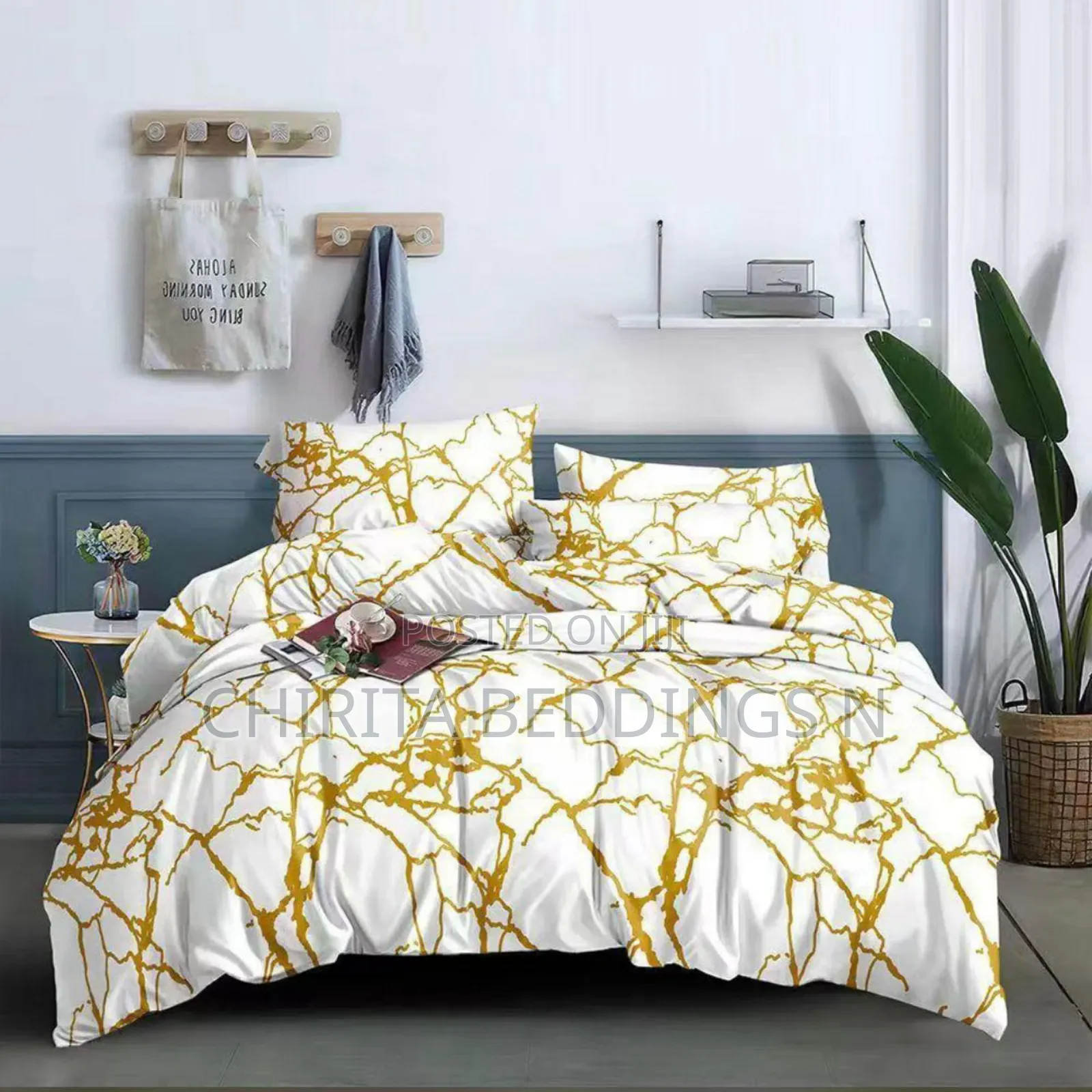 Black and White Bedspread and Duvet