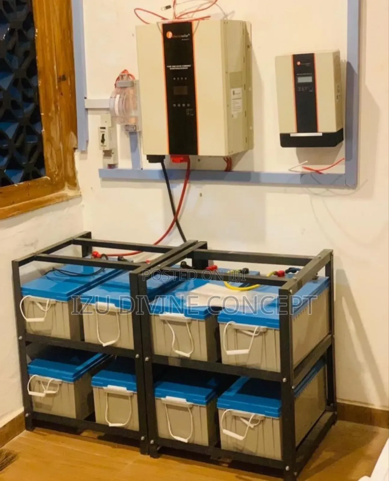 10kva Inverter Setup and 8pcs of 200amps Dry Cell Batteries Backup