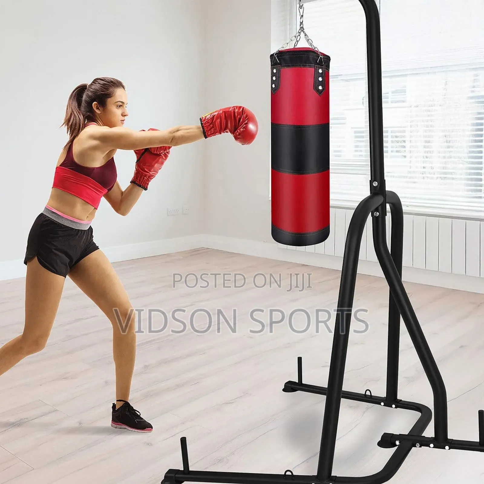 Heavy-Duty Boxing Punching Bag With Stand and Speedball