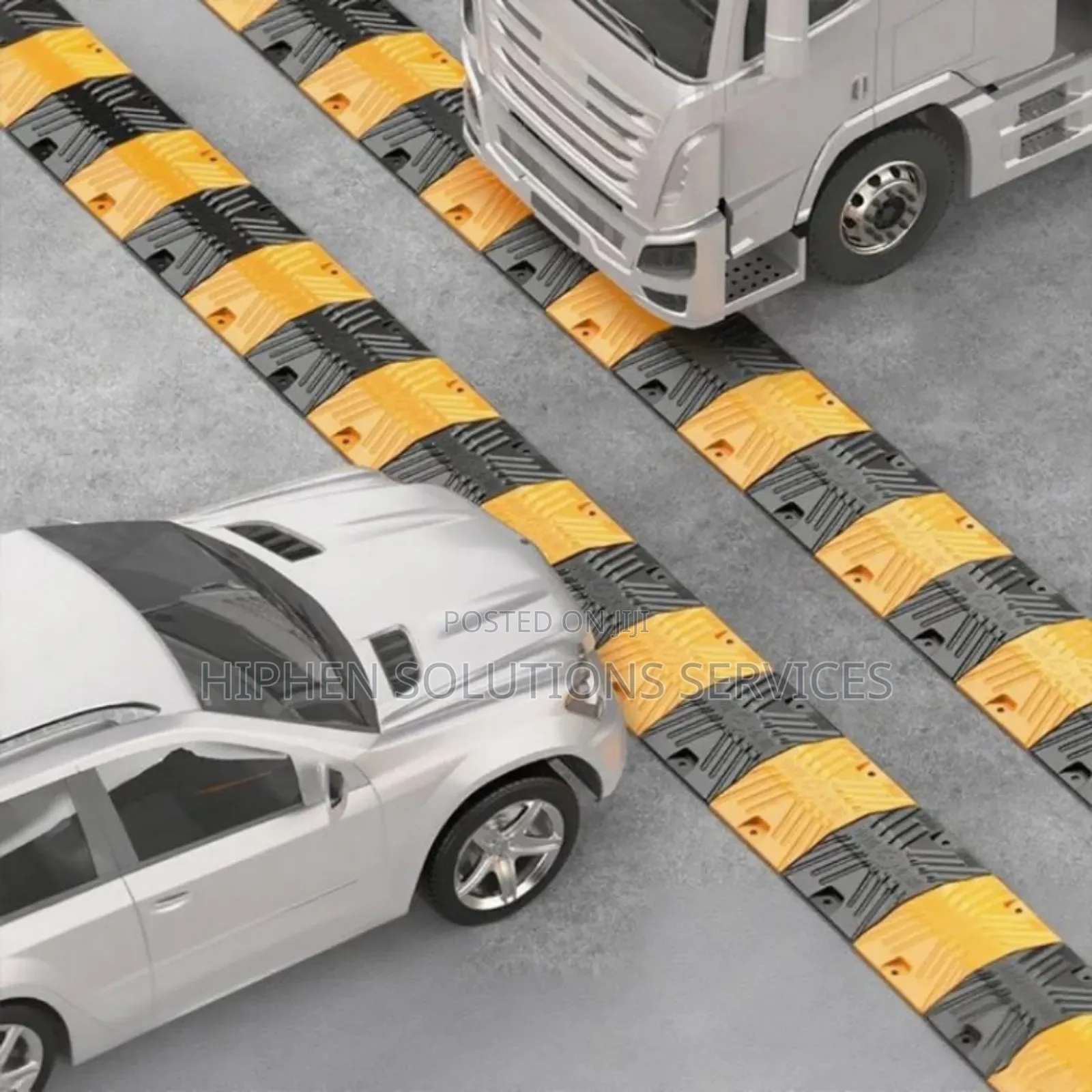 Rubber Road Speed Bump Humper Per Half Metre Installation In Nigeria