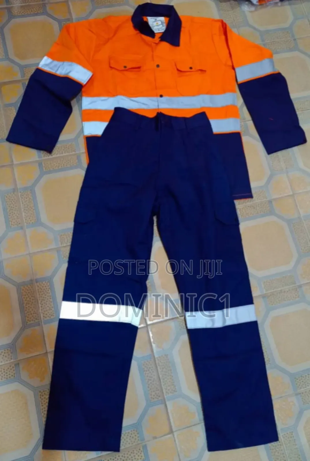 Coverall Up And Down Blue And Orange