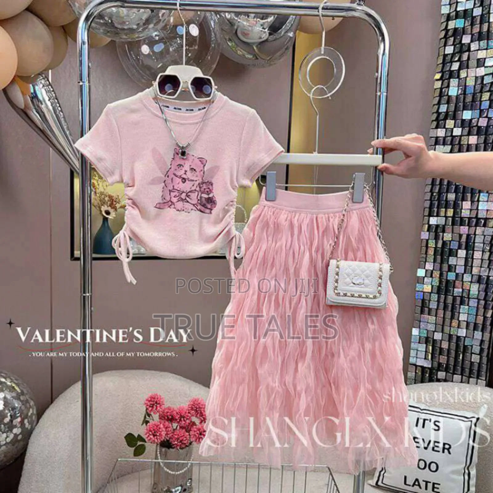 Girls Beautiful Tulle Skirt And Top Clothing Set
