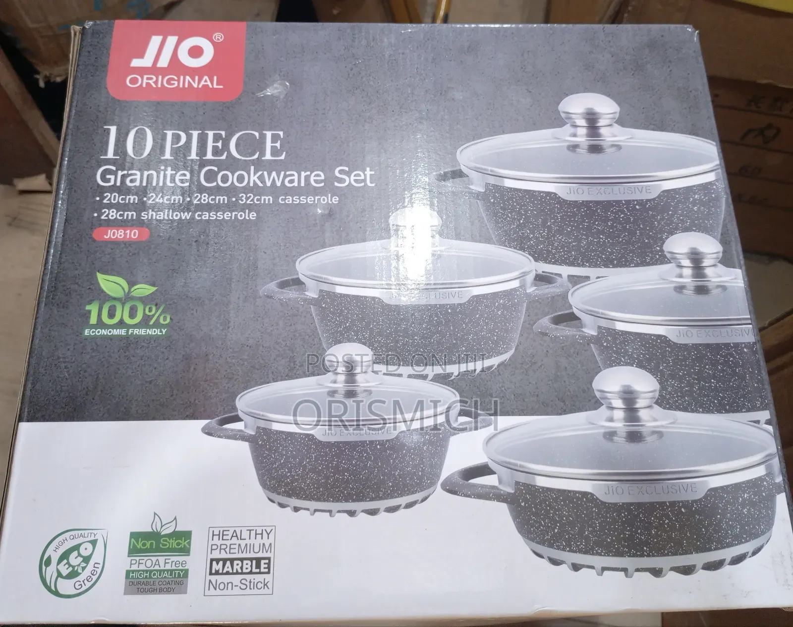 10 Piece Granite Cookware Set