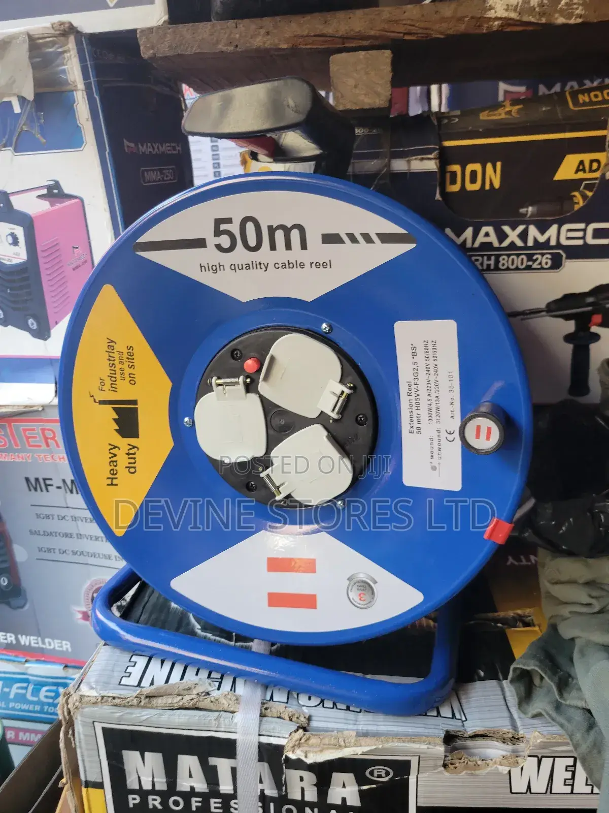 50m Blue Extension Cable Reels(2.5)