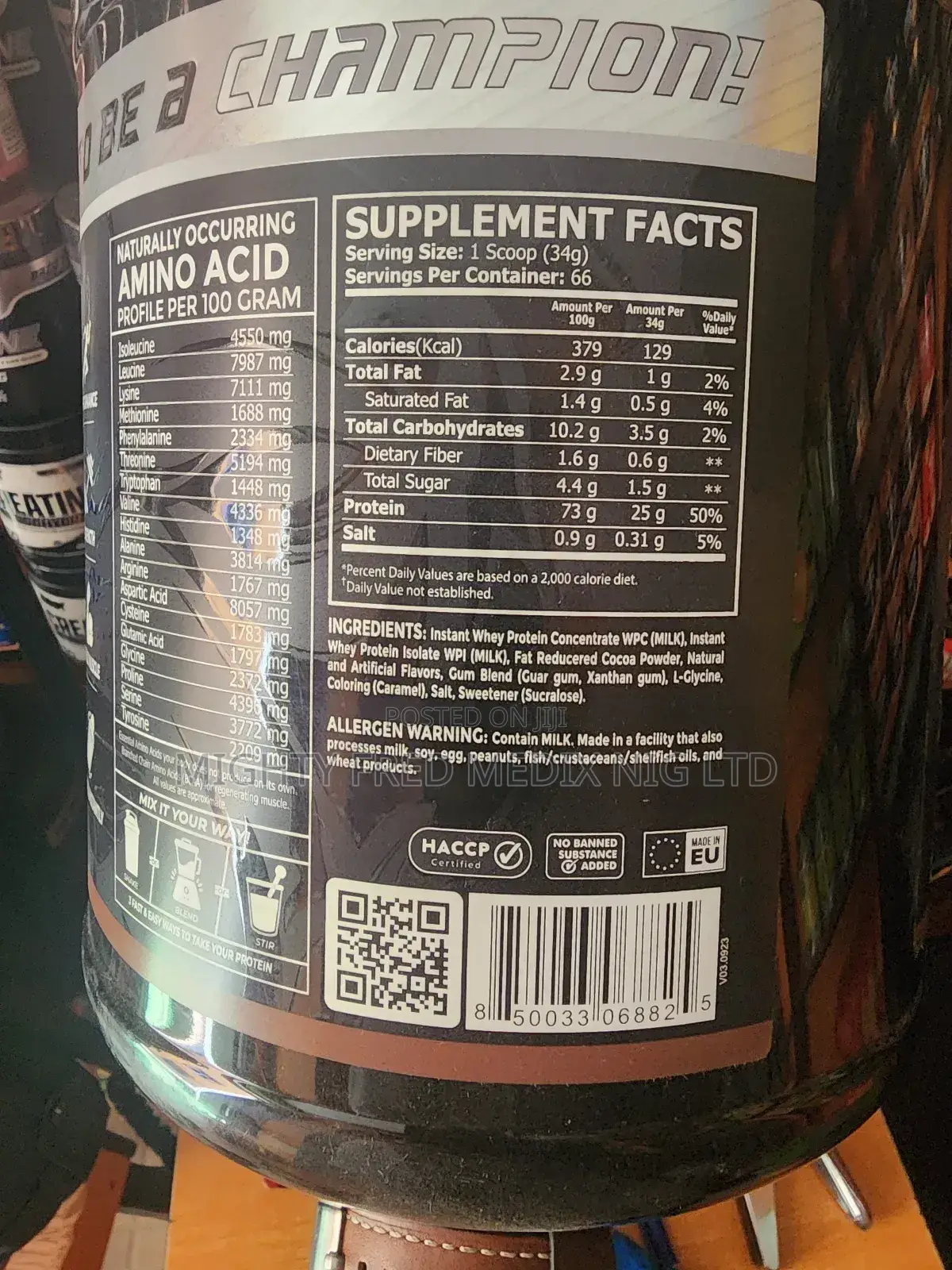 Whey Protein Powder 5lb 66servings