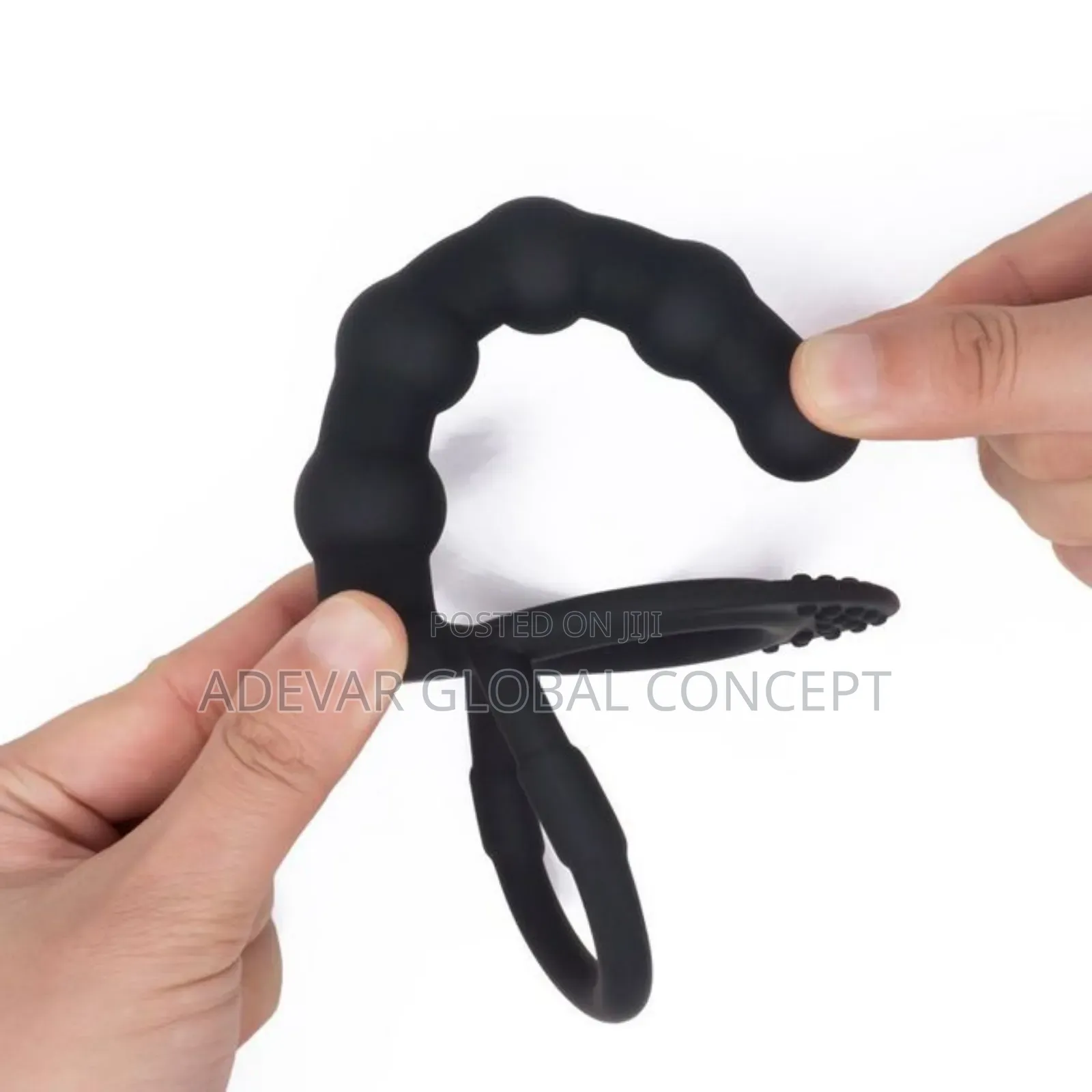 Double Point Ring Silicone Beaded Anal Plug Locking Ring Butt Plug