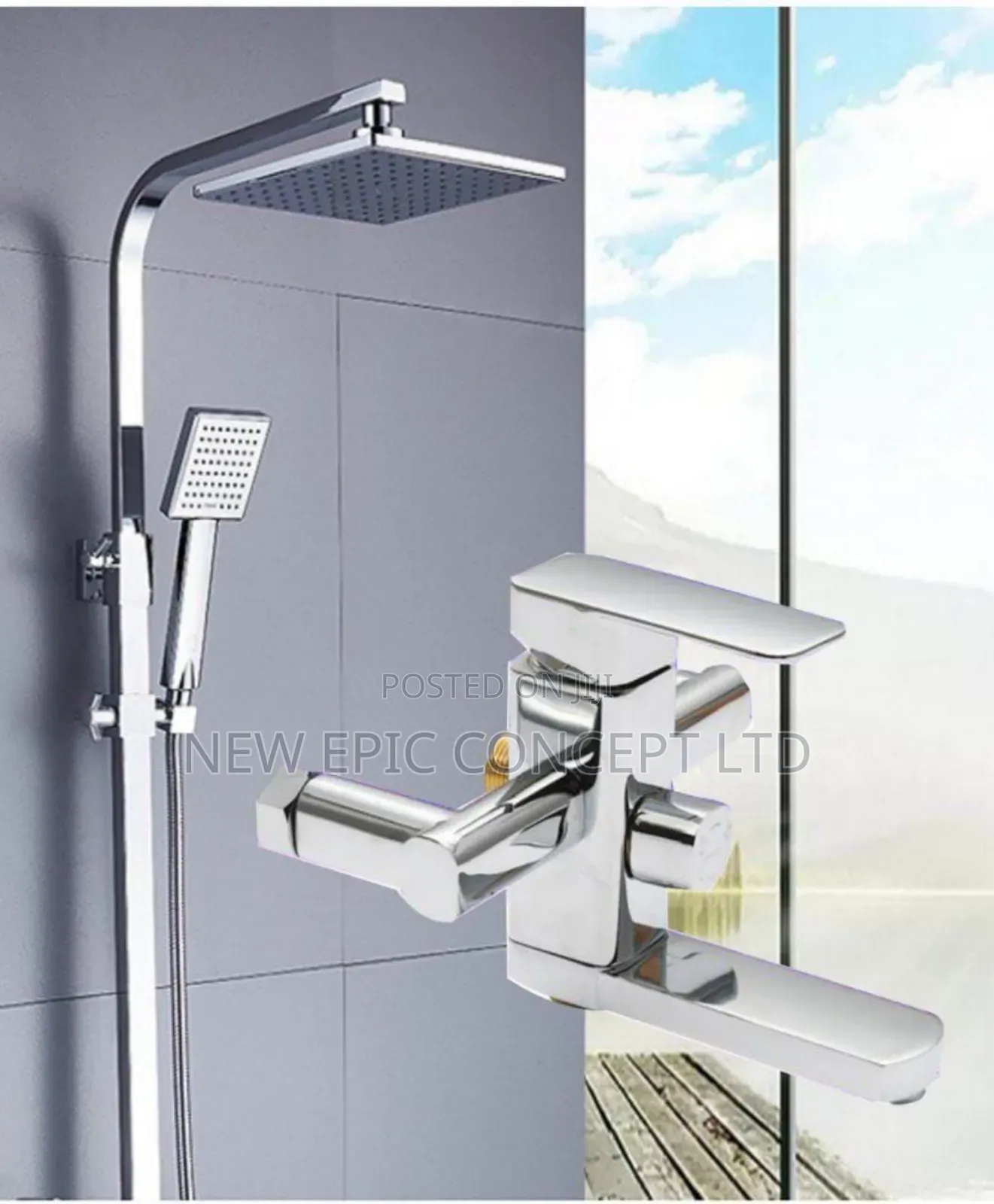England Standard Square Stainless Steel Shower