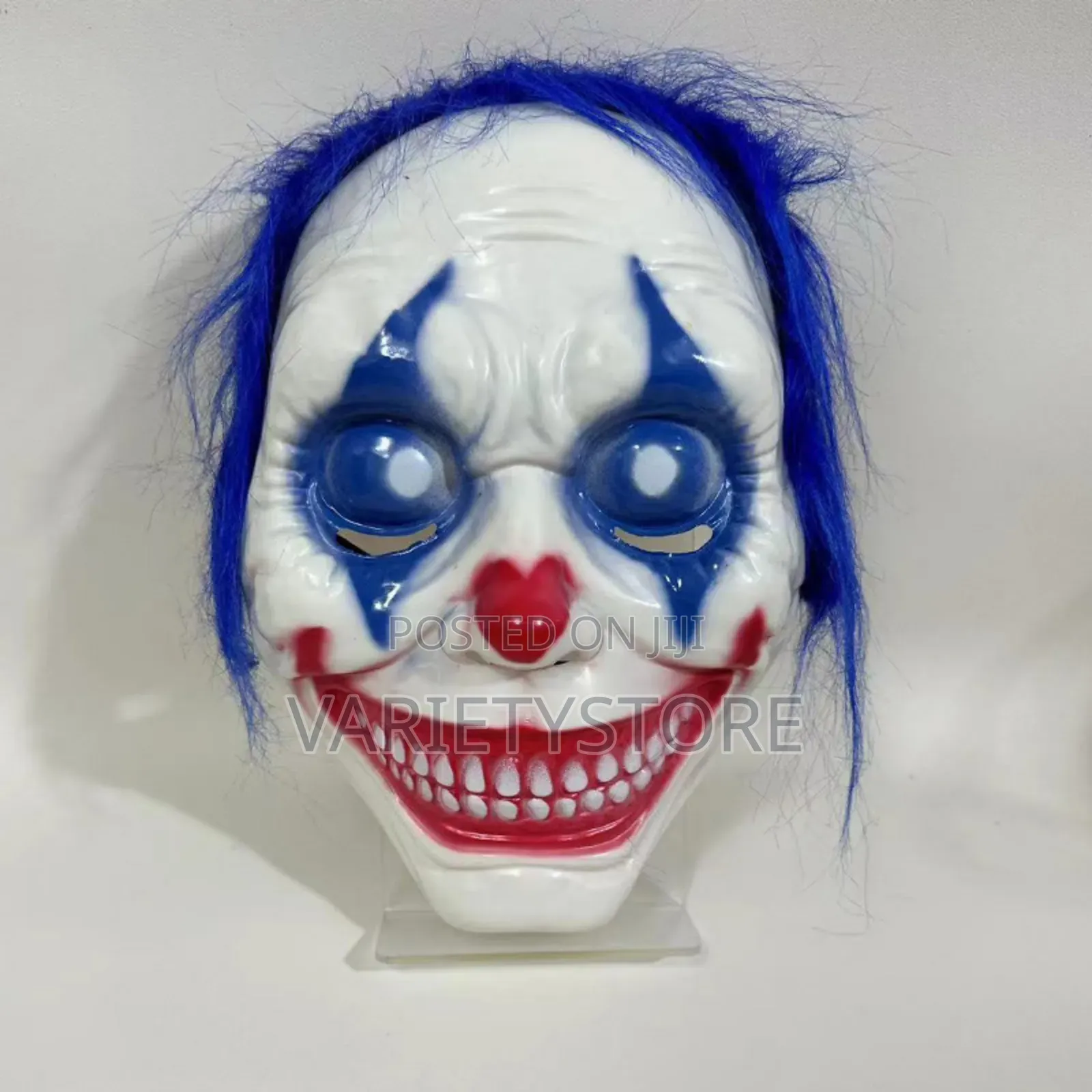 Halloween Smile Mask With Green Hair