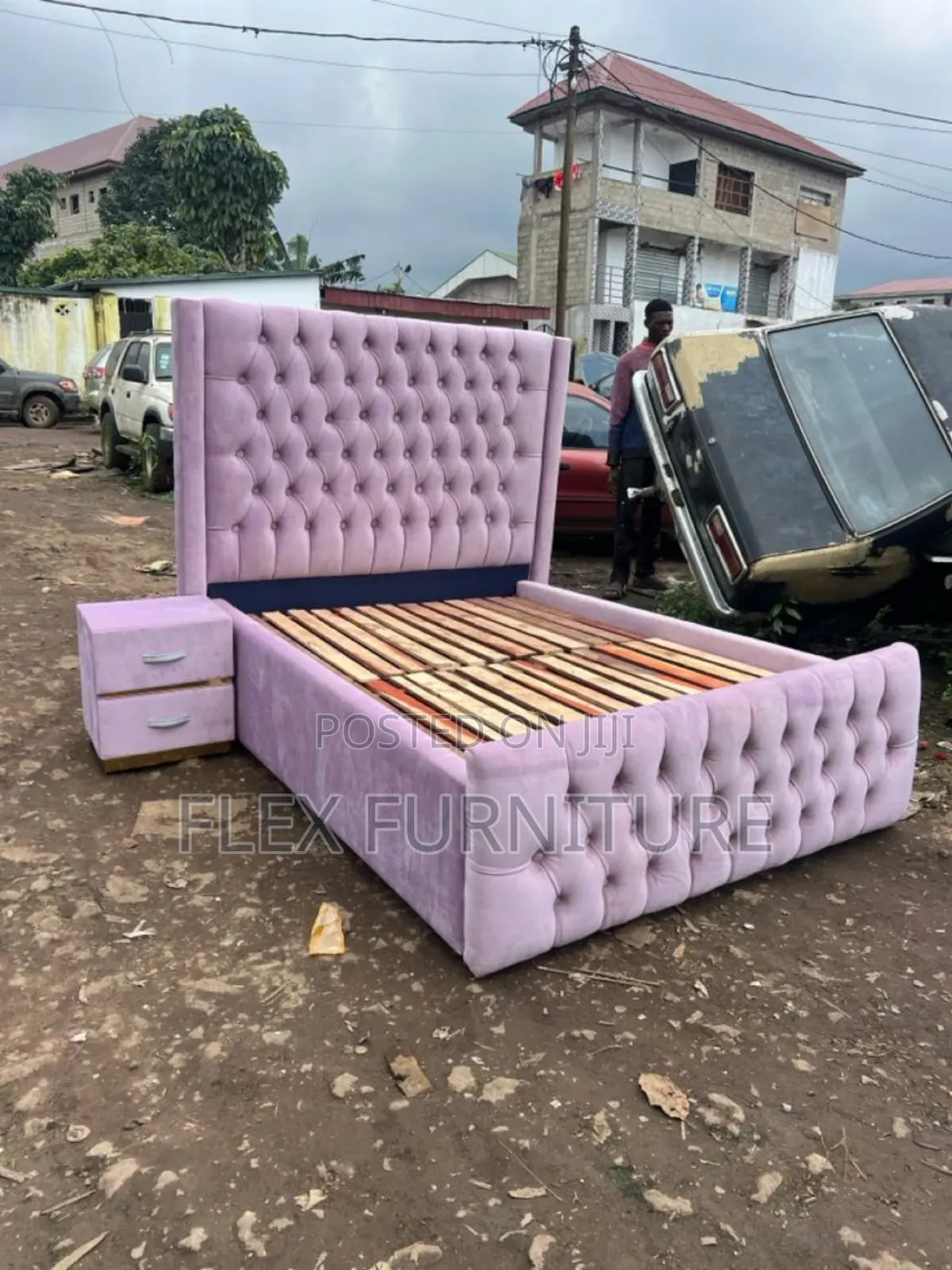 Standard 4by6 Bed Frame With Two Bed Side Drawers
