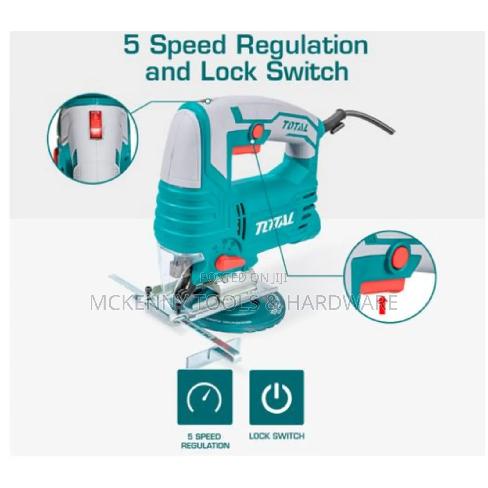 Total 570w Compact Electric Jig Saw With Blade