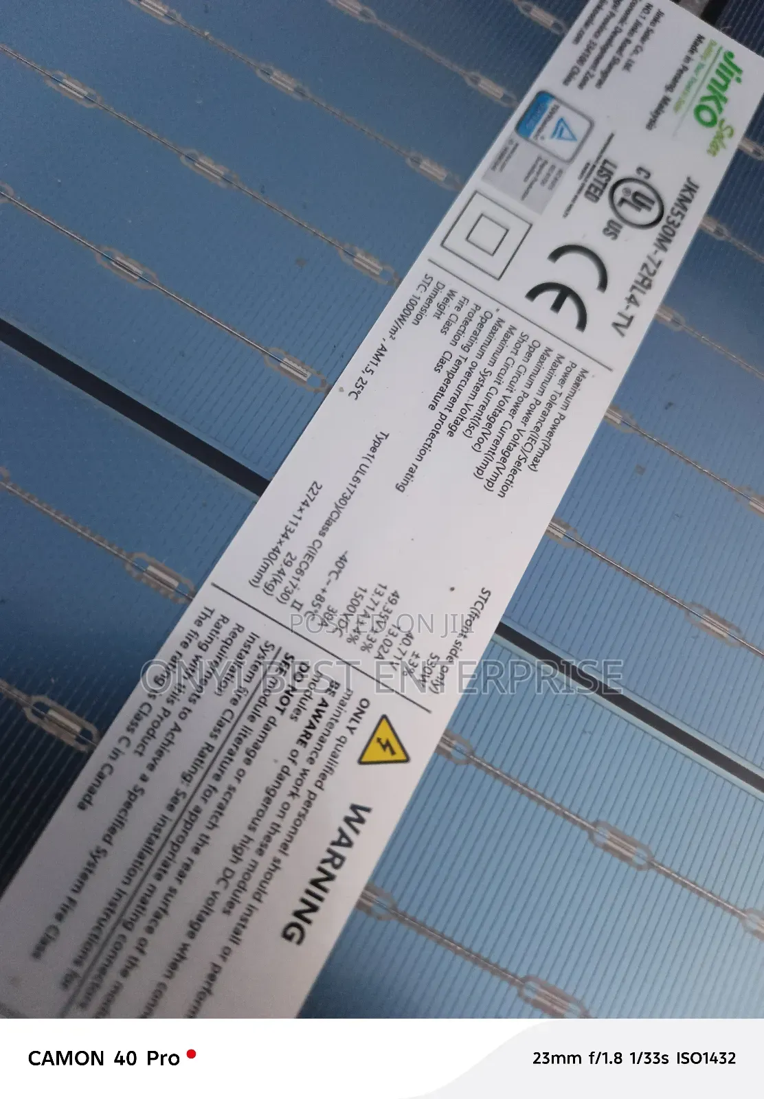 Jinko Solar Panels 530watts Bifacial