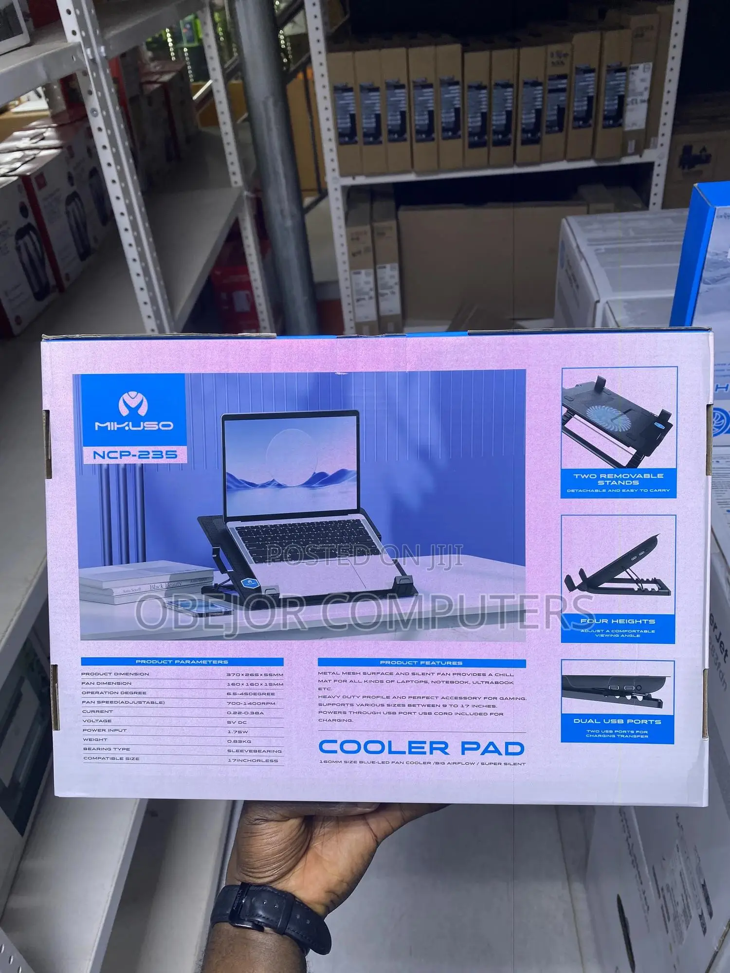 Mikuso NCP-235 Shun-1 Laptop Stand With Cooler Pad