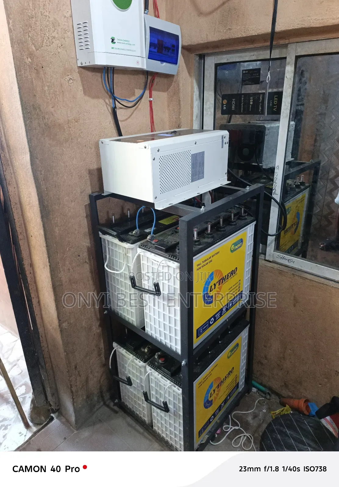 Full Installation 4 Pic's of Tubular Battery and 5kva 24v Avail