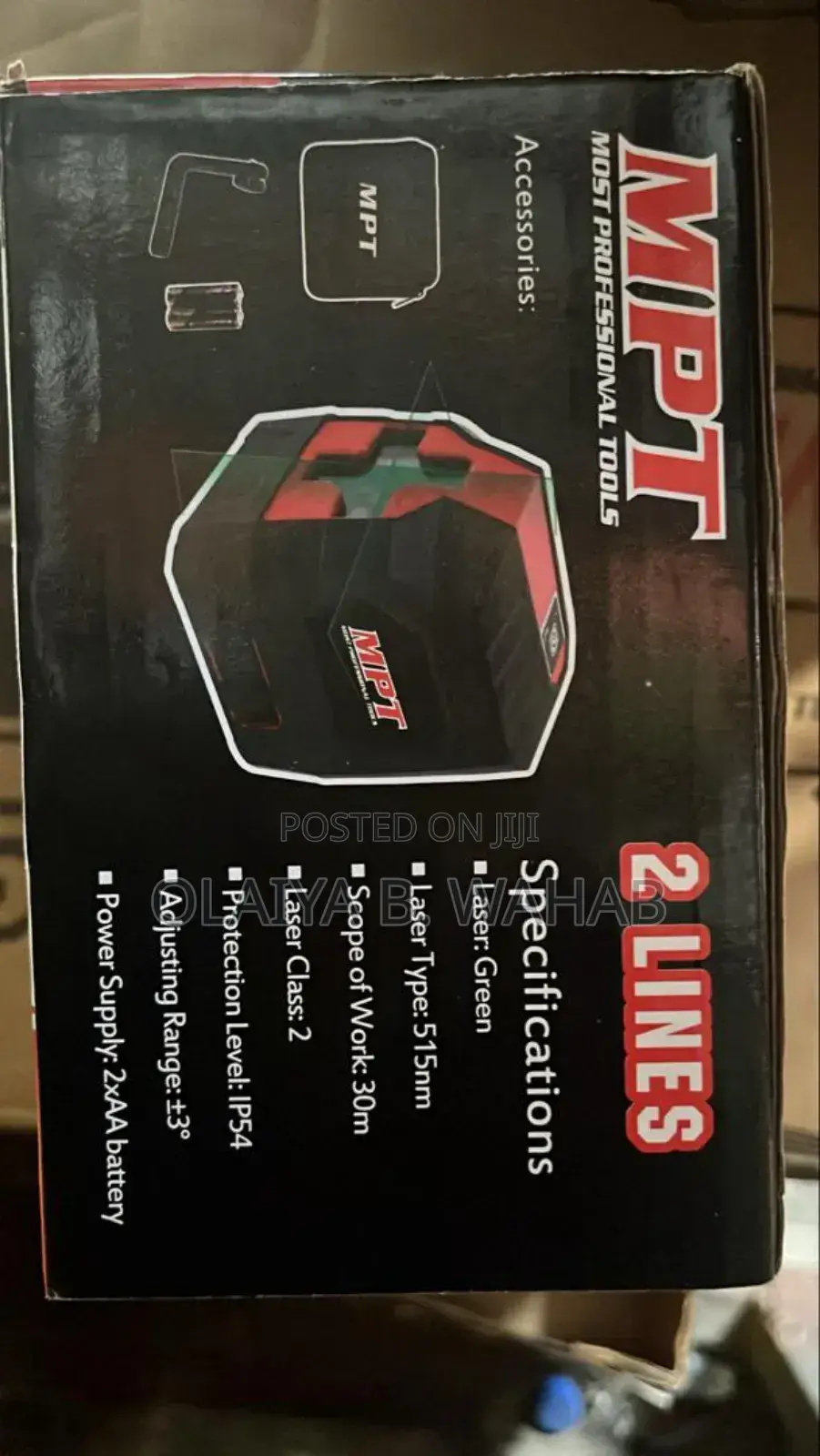 MPT 2line Laser Level With – Green Beam High-Precision Leveling Tool