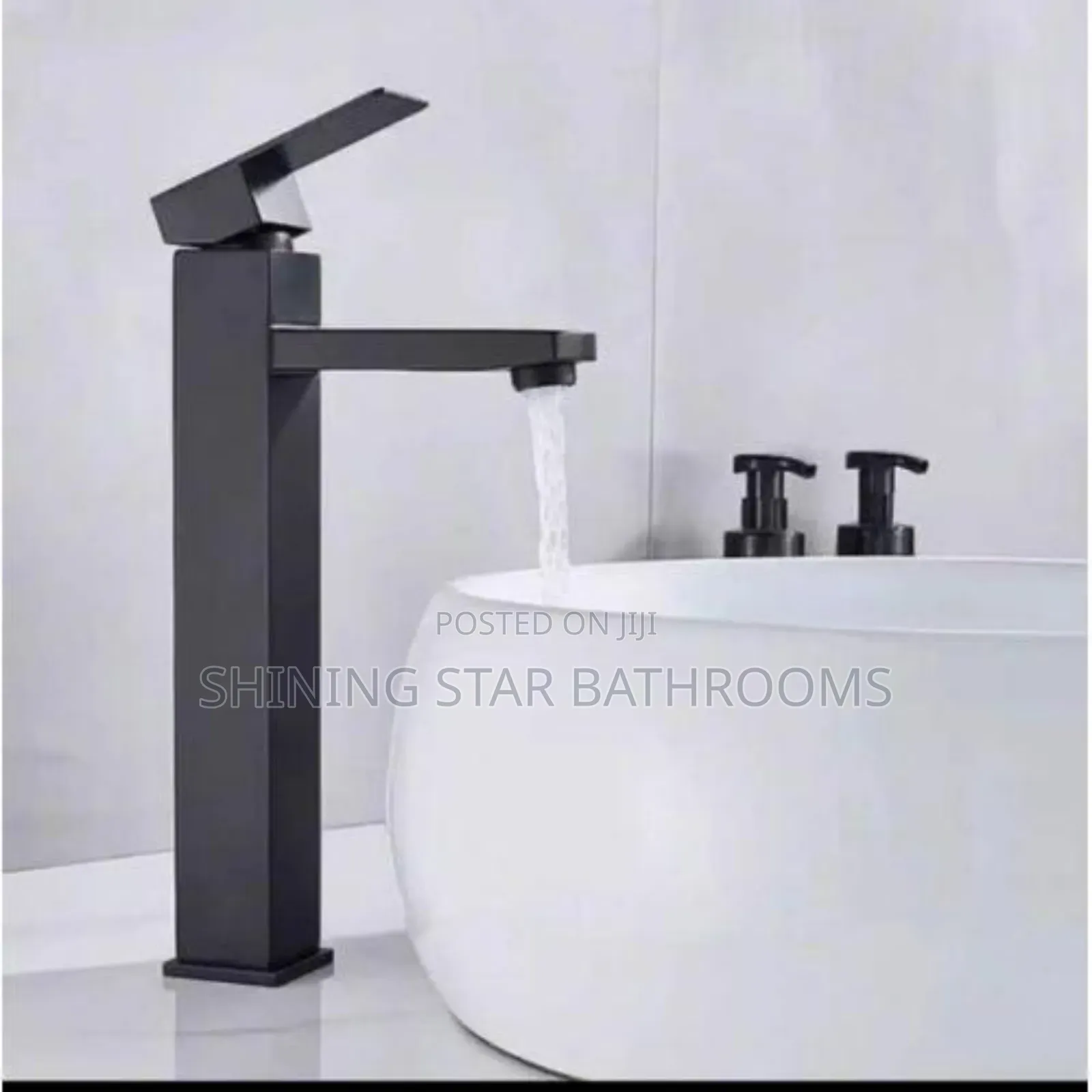 Black Long Counter Top Basin Faucet