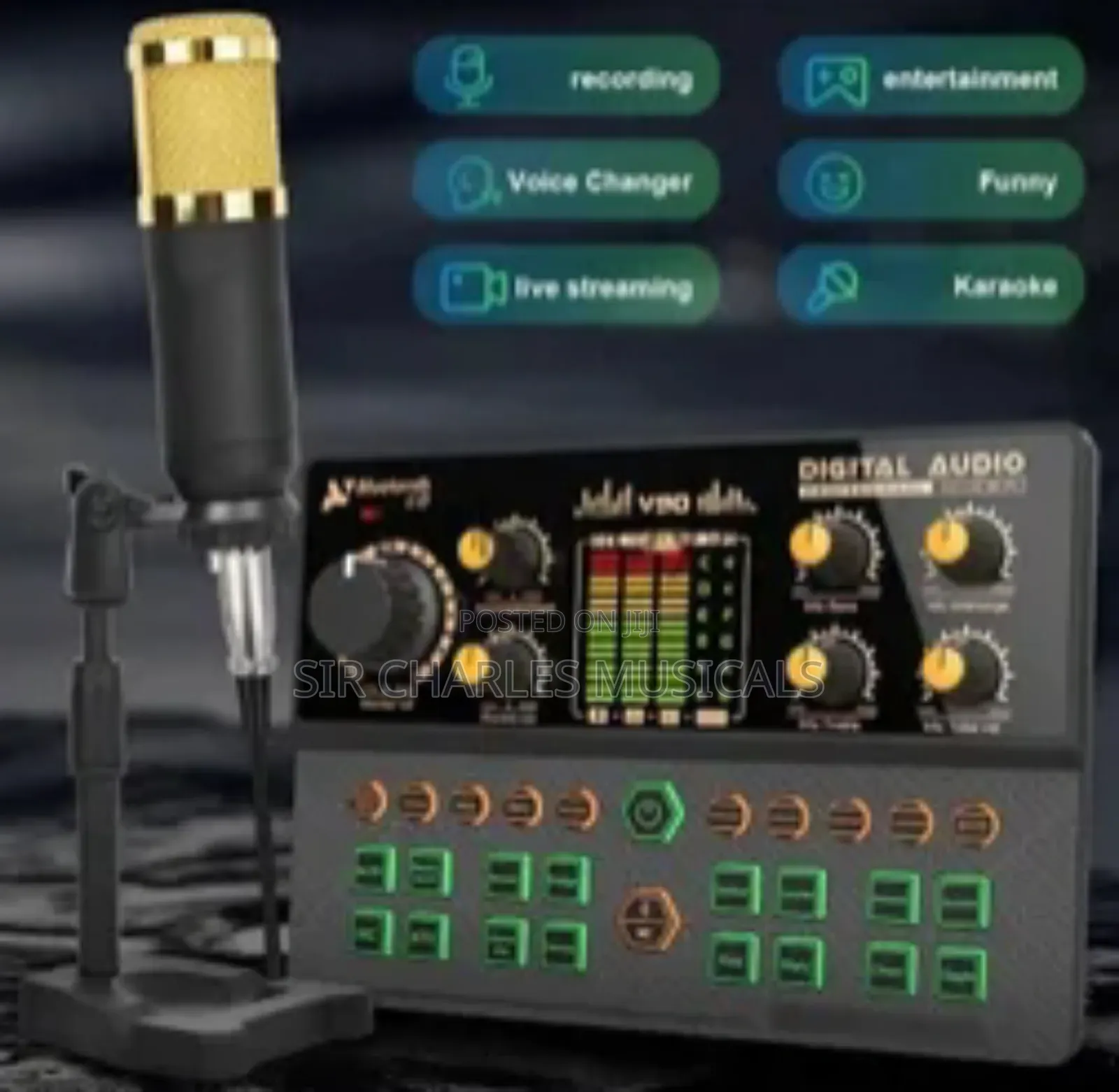 High Quality Bm-800 Studio Mic With V90 Live Sound Card