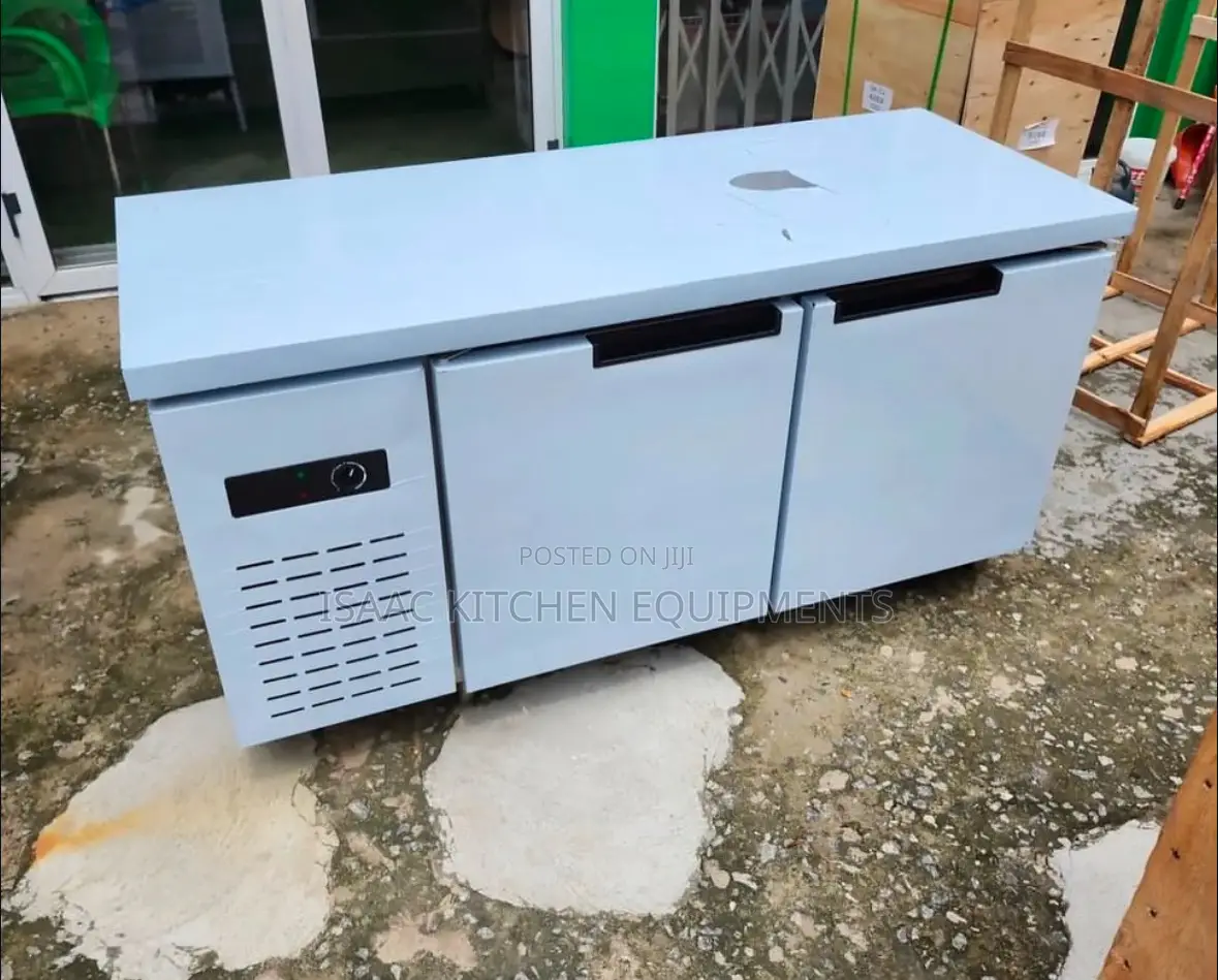 5ft Double Door Under Bar Chiller With Work Table