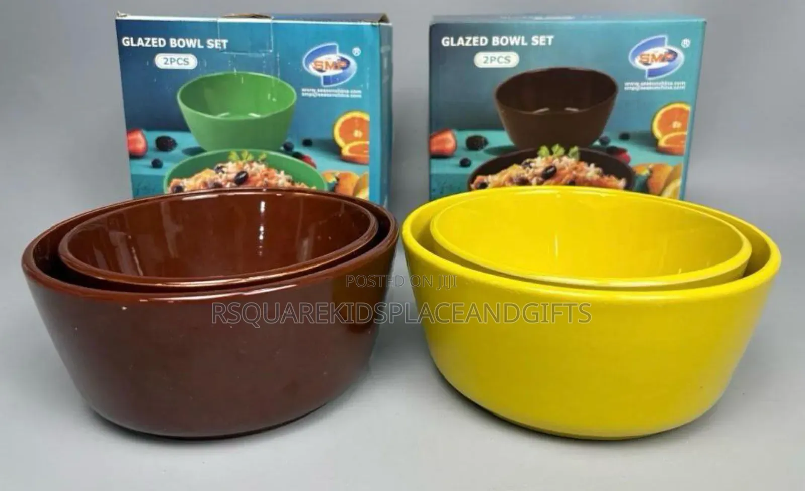 2 in 1 Glazed Bowl Set for Souvenir/Gifts 18 Pieces in a Carton