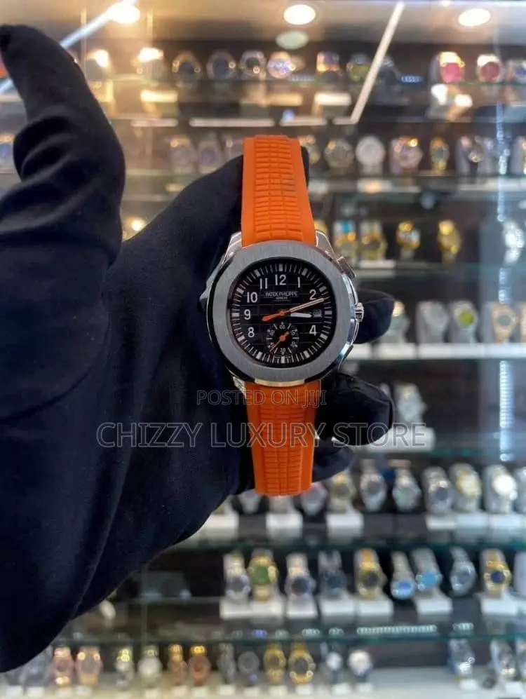 Patek Philippe Quality Luxury Men Rubber Strap Wristwatch