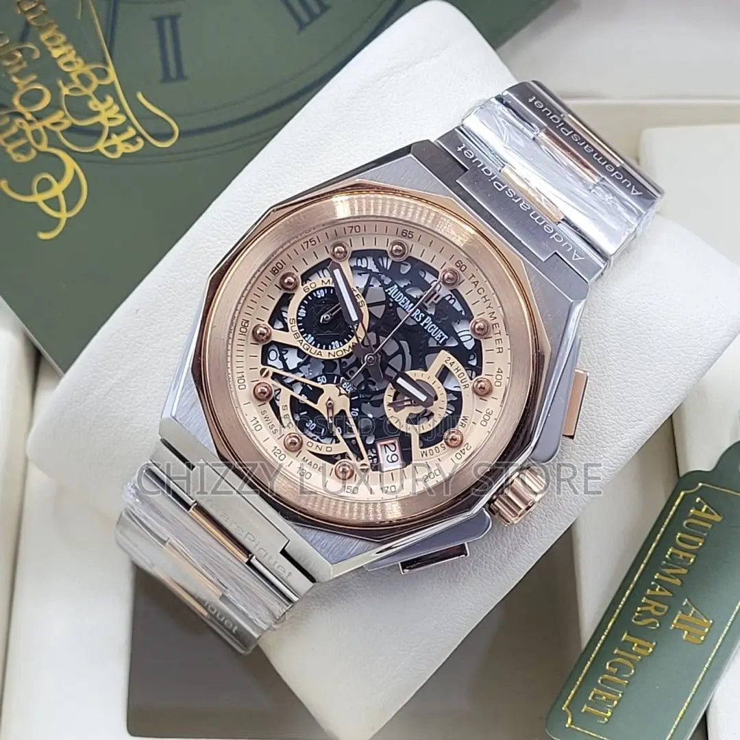 Audemars Piguet Quality Luxury Chronograph Chain Strap Wristwatch