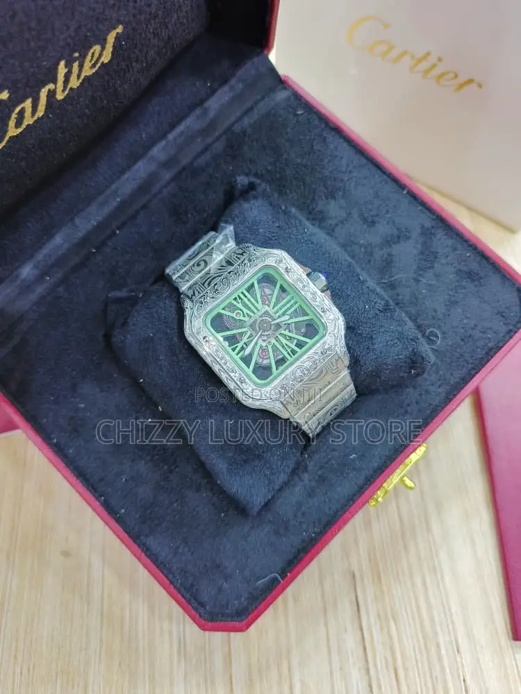Cartier Quality Luxury Men Chronograph Chain Strap Wristwatch