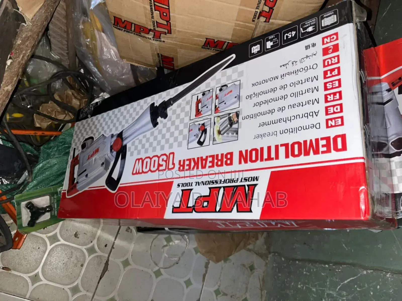 MPT 1500w Demolition Breaker Mdb65 – Heavy-Duty Concrete Hammer