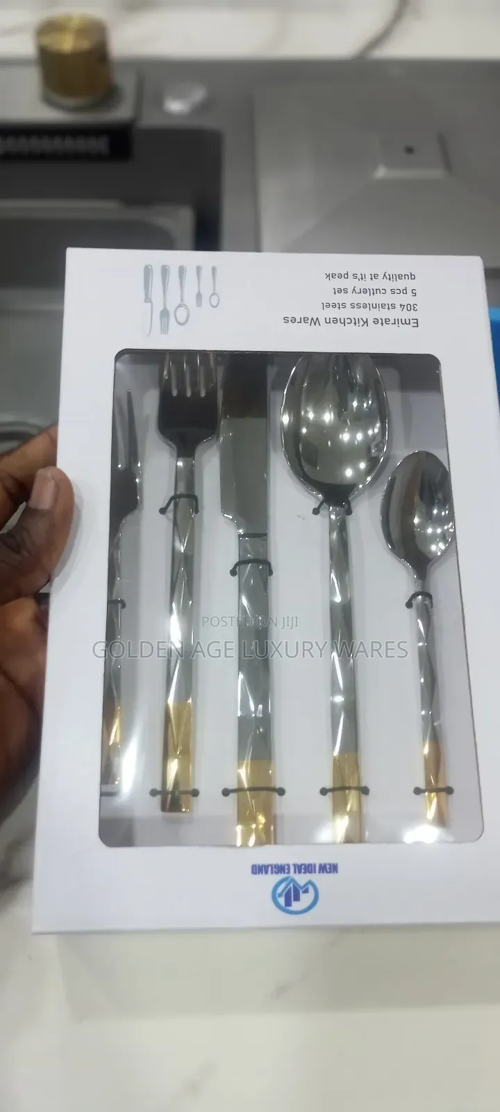 Silver and Gold 5 Piece Set of Quality Cutlery